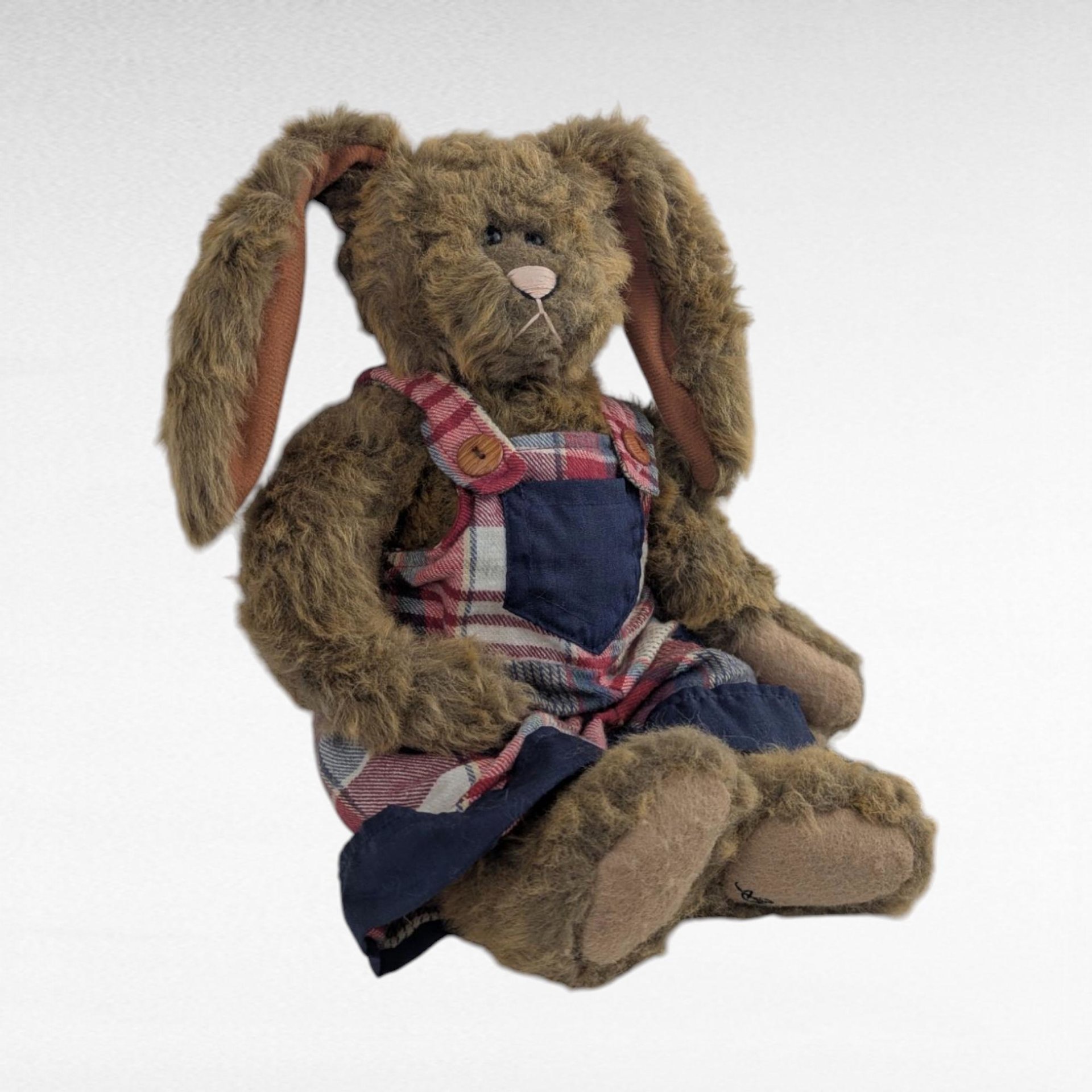 1995 Ganz Cottage Collectibles Bunny, Vintage Plush Rabbit Toy, Farmhouse Style Decor, Collectible Stuffed Animal