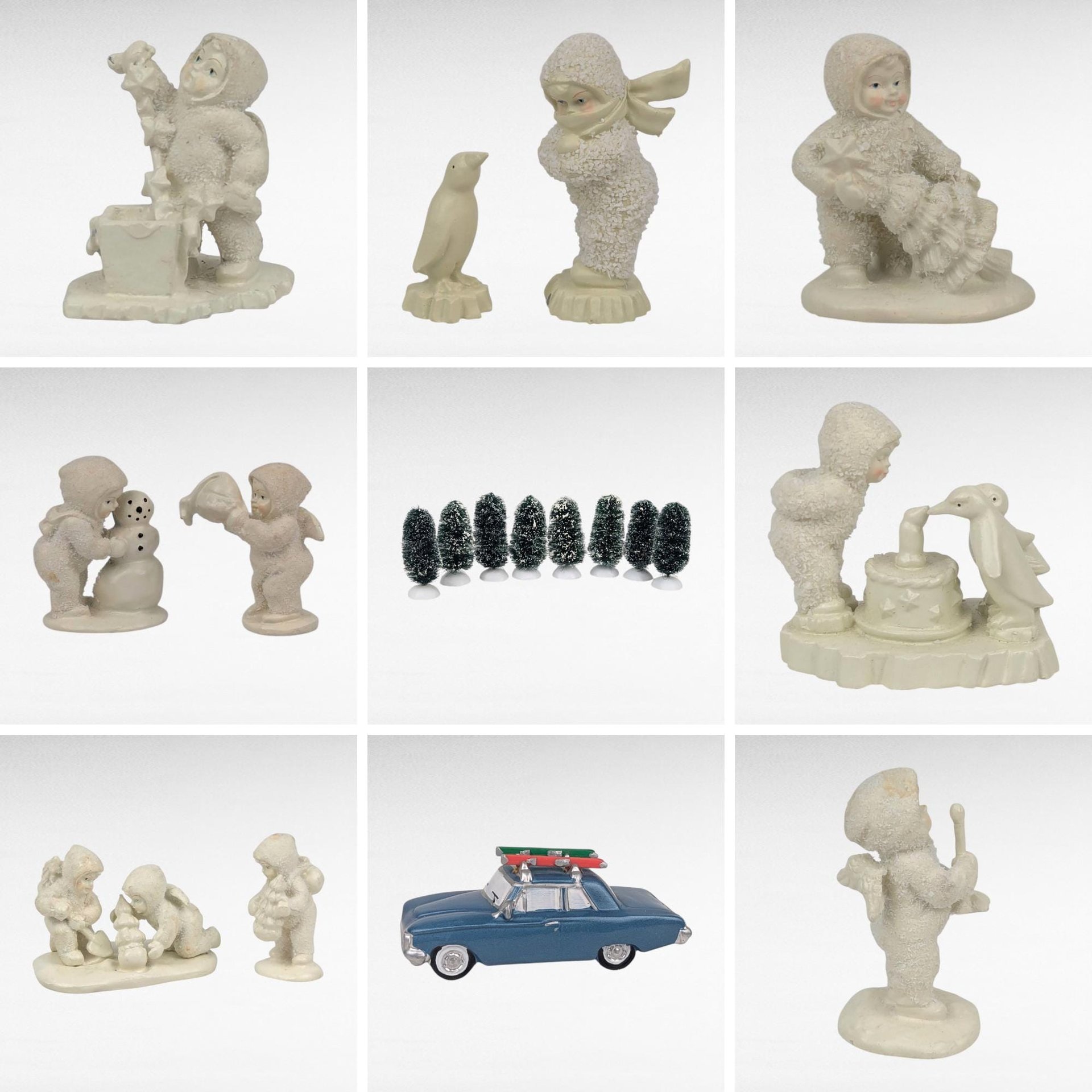 Vintage Dept 56 Miniatures: Snowbabies Pewter Figurines & Village Accessories - YOU CHOOSE - Collectible Christmas Decor With Box