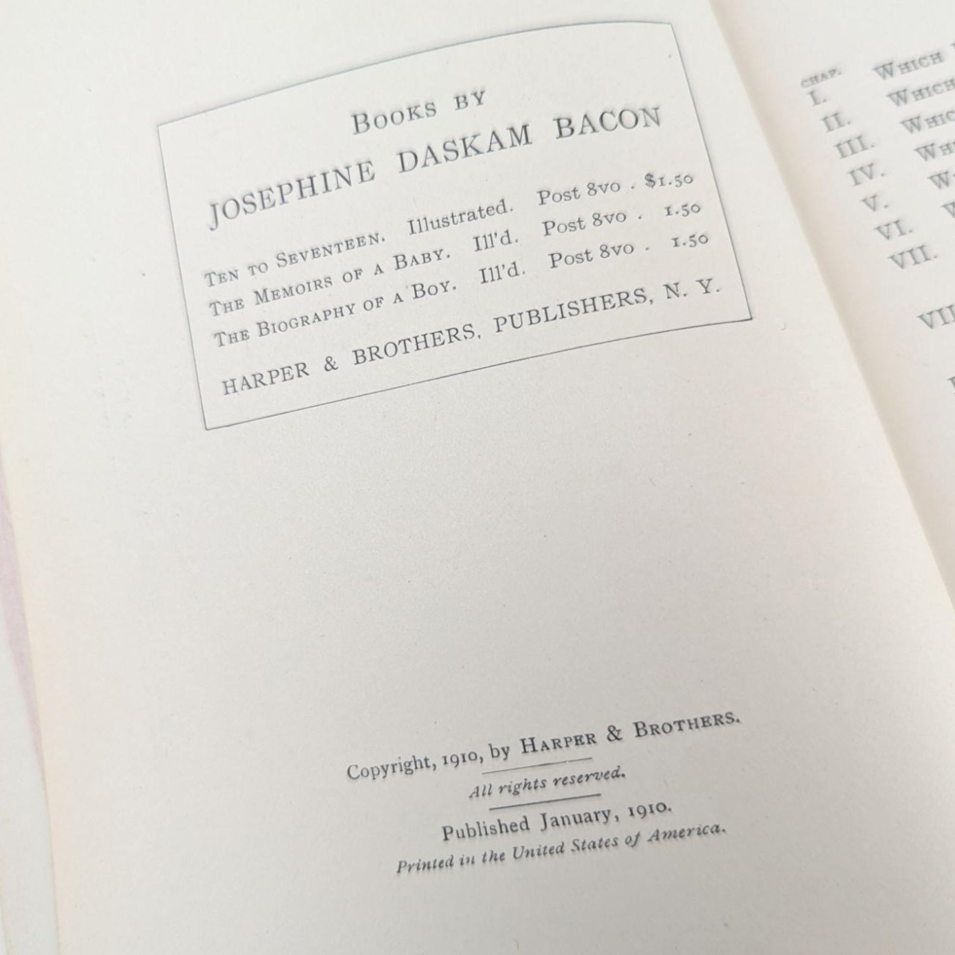 Antique 1910 Biography of a Boy Book, Josephine Daskam Bacon, Illustrated by Rose O'Neill, Vintage Literature