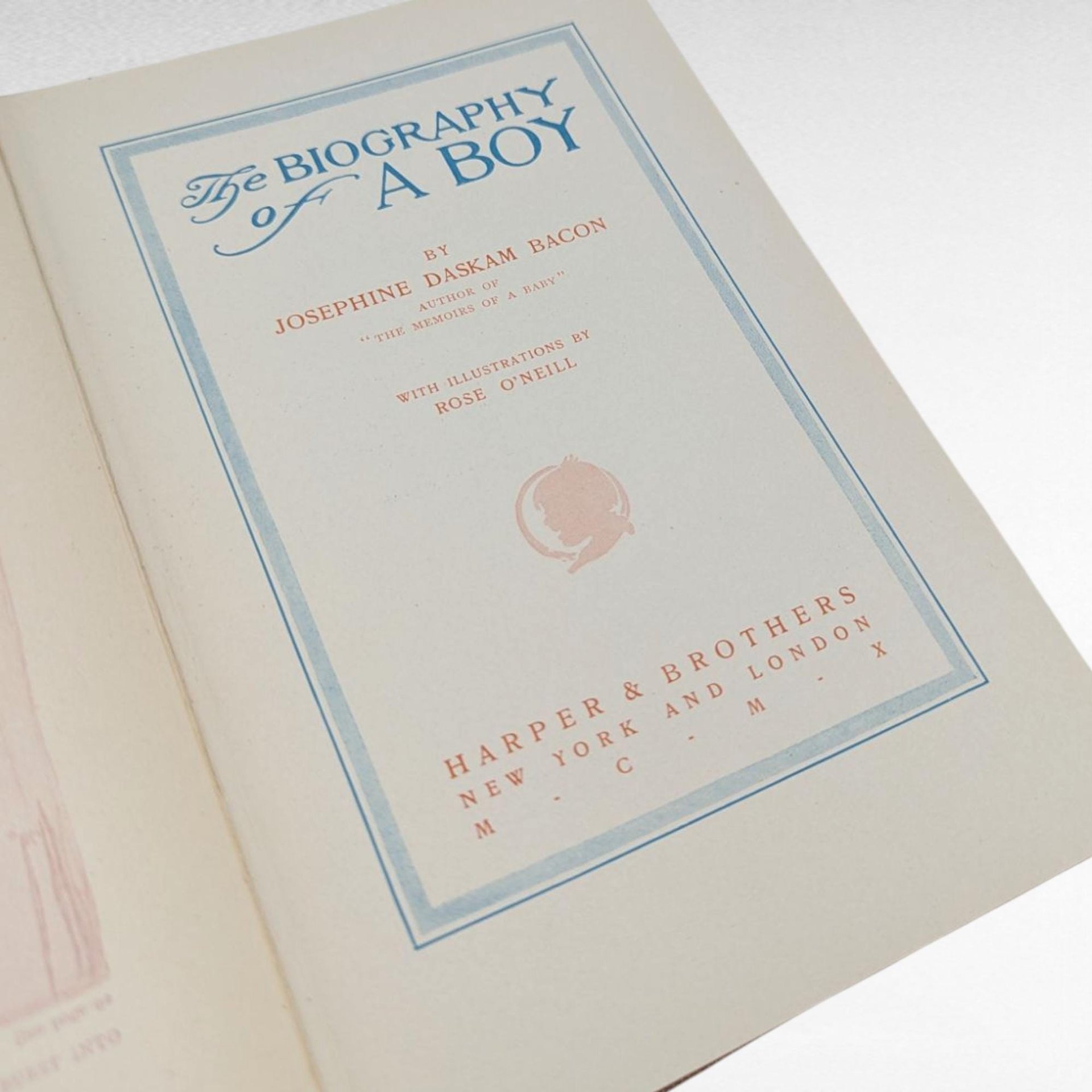 Antique 1910 Biography of a Boy Book, Josephine Daskam Bacon, Illustrated by Rose O'Neill, Vintage Literature