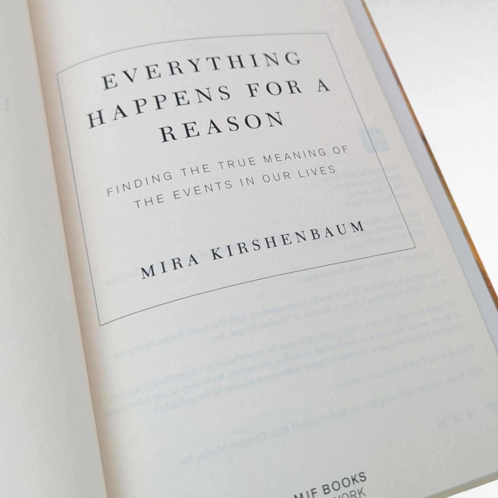 2004 Meaning of Life Book, Mira Kirshenbaum Hardcover, Inspirational Reading, Philosophy Book, Personal Growth Gift