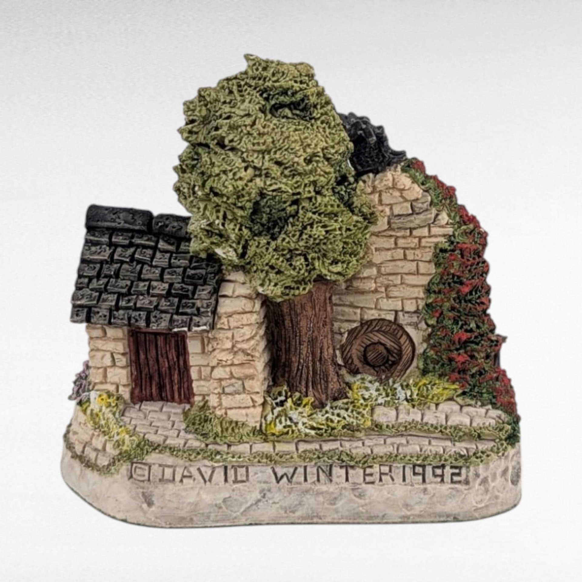 1992 David Winter "Wiltshire Waterwheel" The Shires Collection Village Figure - Miniature Cottage Collectible, No Box