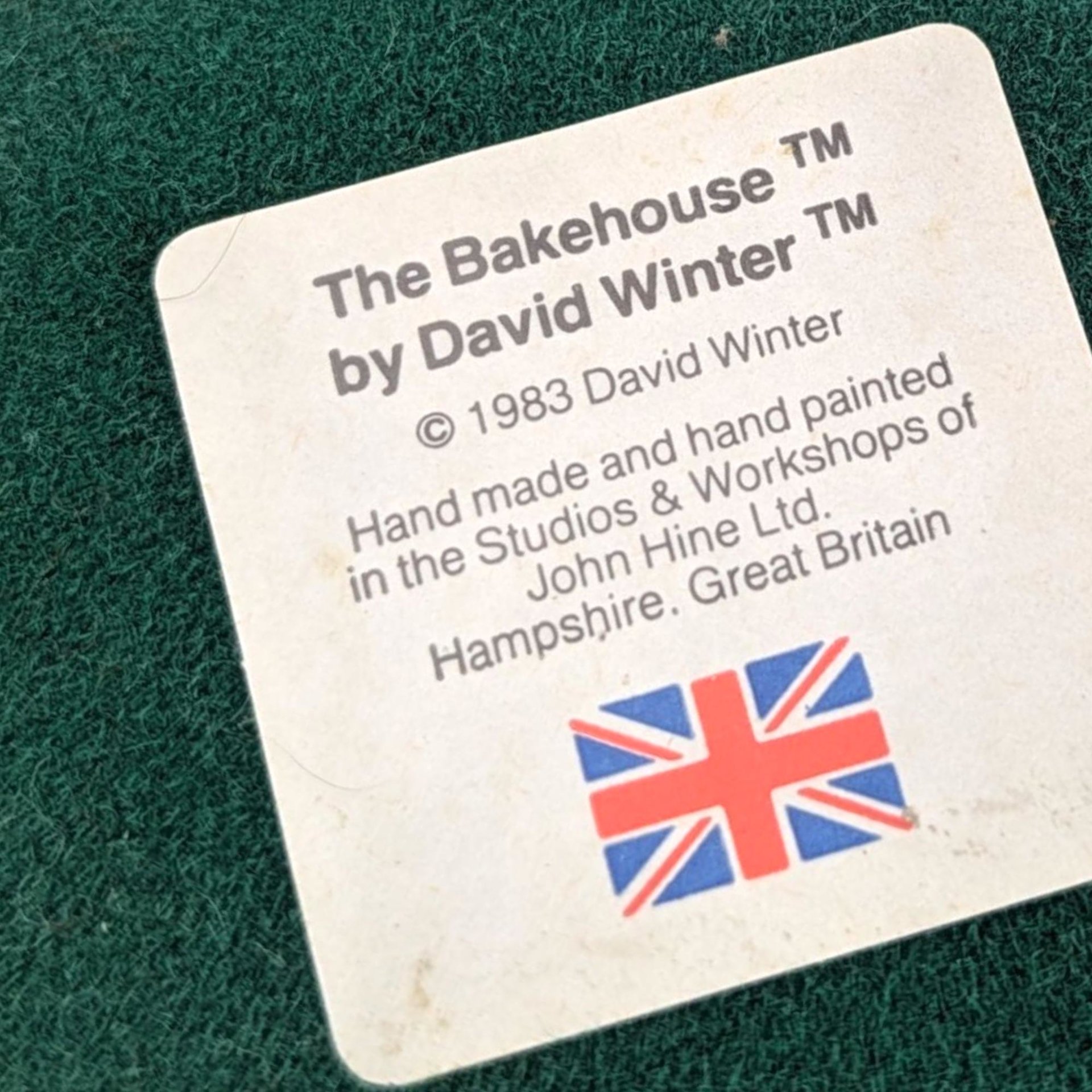 1983 David Winter "The Bakehouse" Village Figure - Miniature Tudor Style Cottage Collectible - English Country Decor, No Box