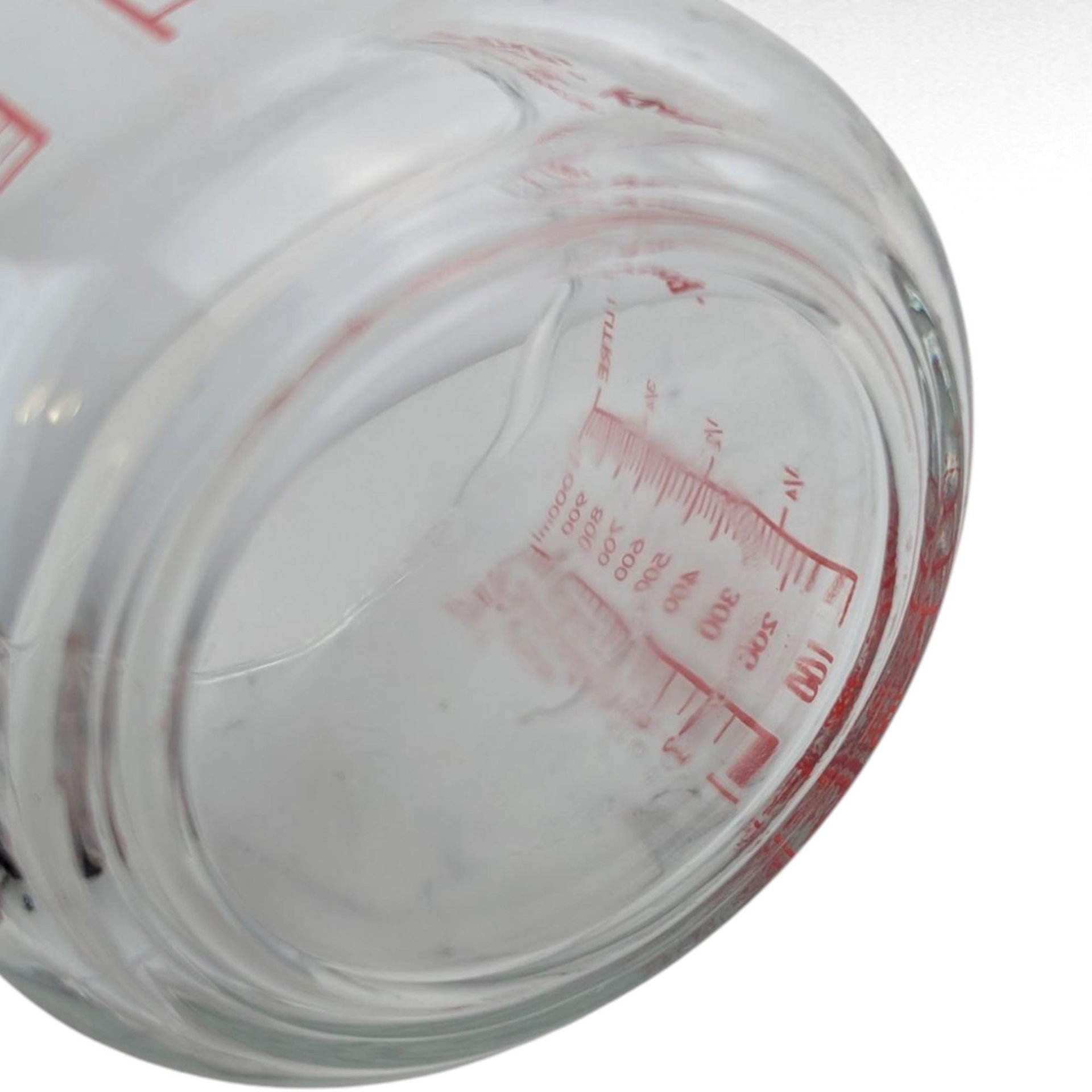 Vintage Anchor Hocking Glass Measuring Cup, 32oz 4 Cup 1 Litre, Red Markings, Kitchen Essential