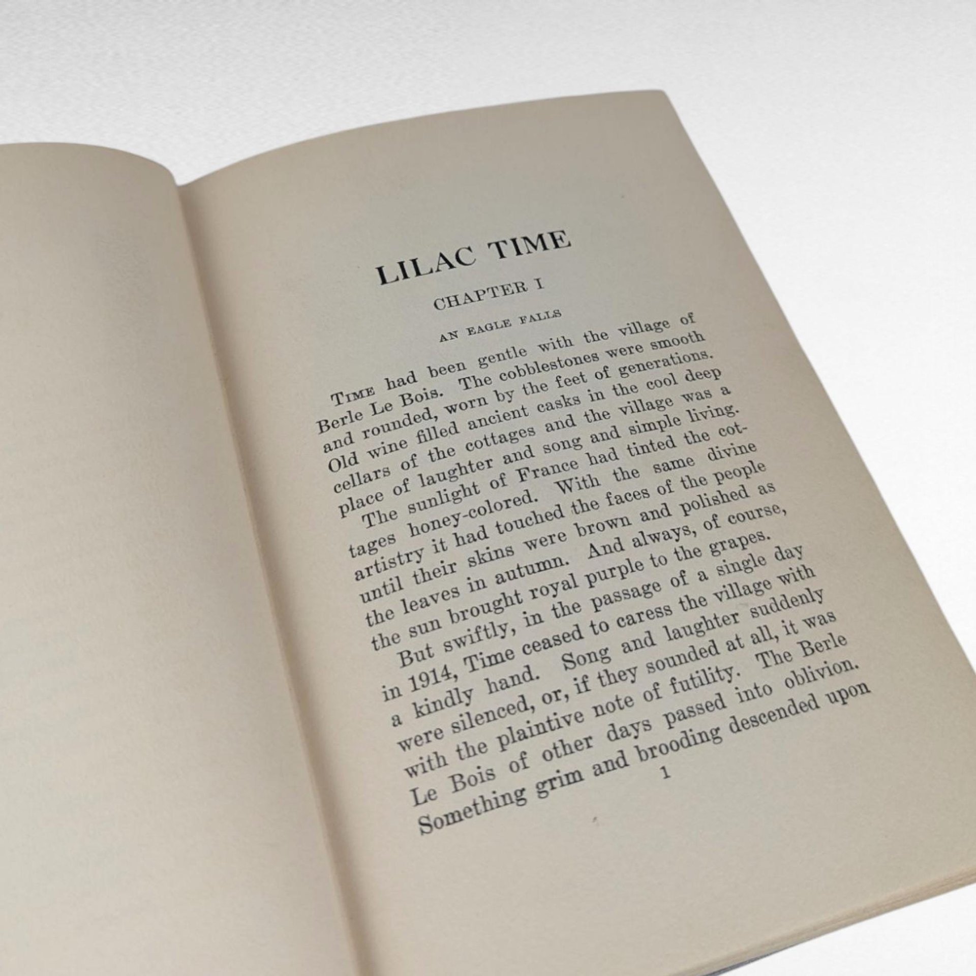 Vintage 1928 Lilac Time Novel by Guy Fowler. Hardcover Book, Fiction Romance, Collectible
