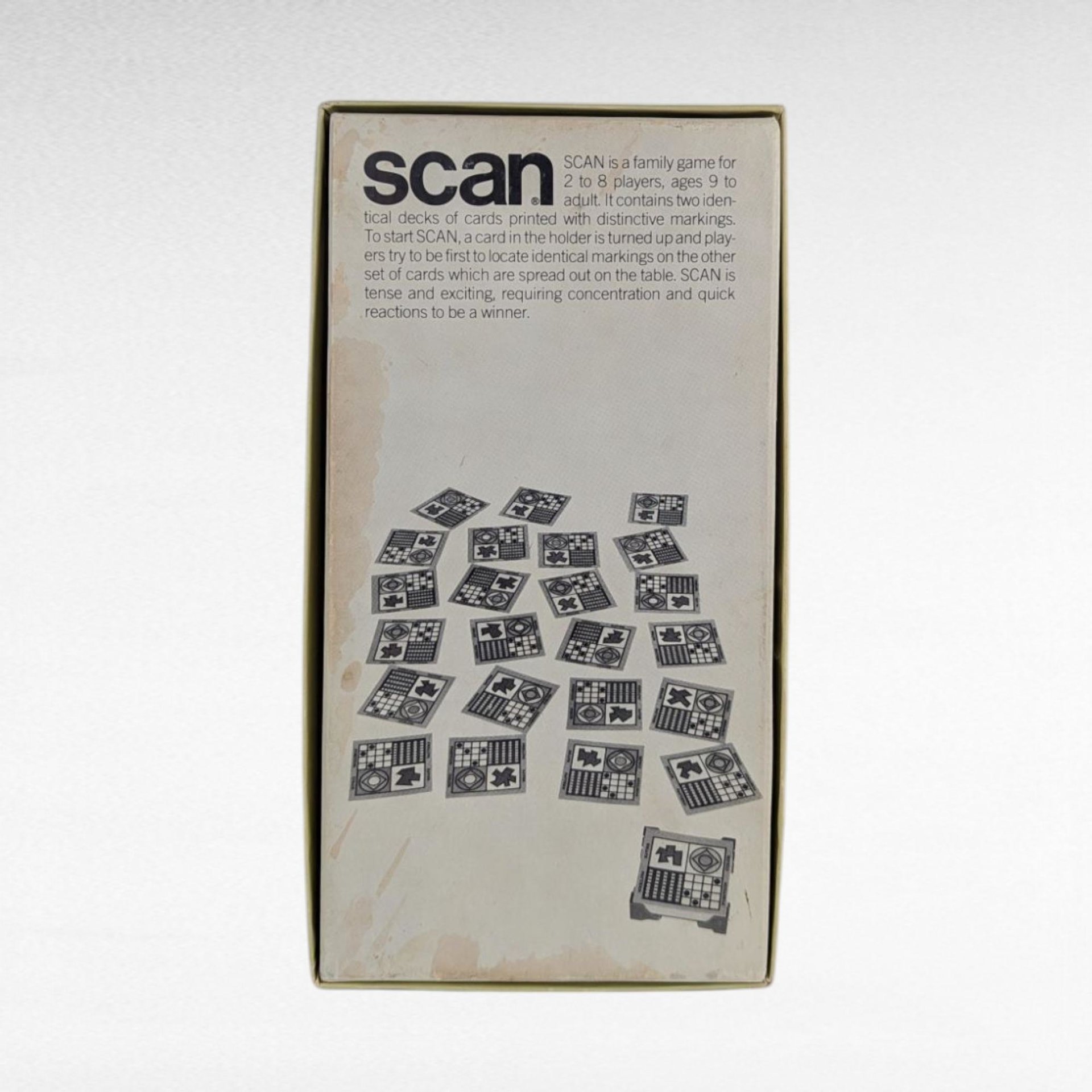 Vintage 1970 Parker Brothers Scan Game, Complete Split-Second Matching Game, 70s Family Game Night Collectible