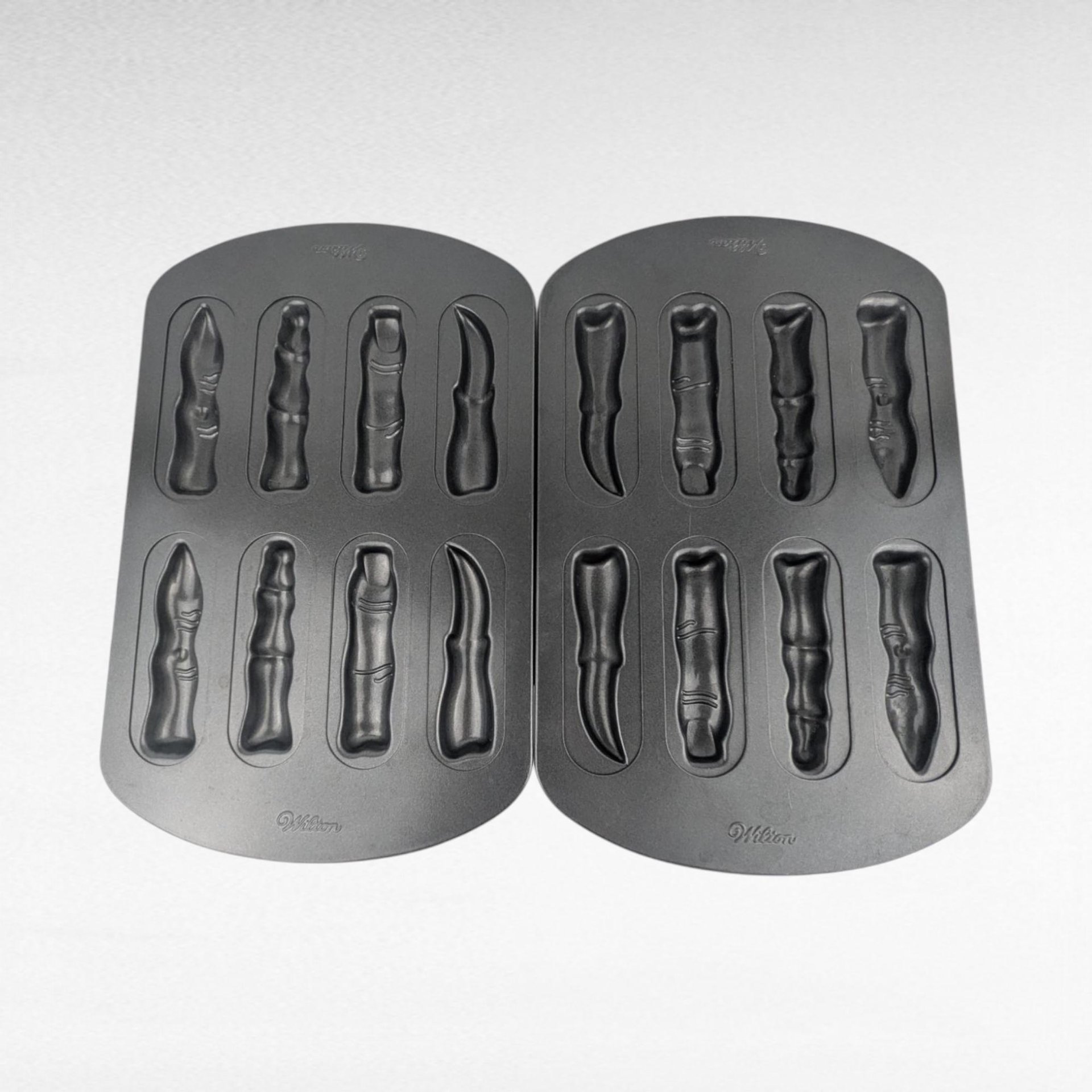 Vintage Wilton Halloween Fingers Cookie Pan, Spooky Finger Shaped Cookie Mold, Novelty Baking Pan for Halloween Treats