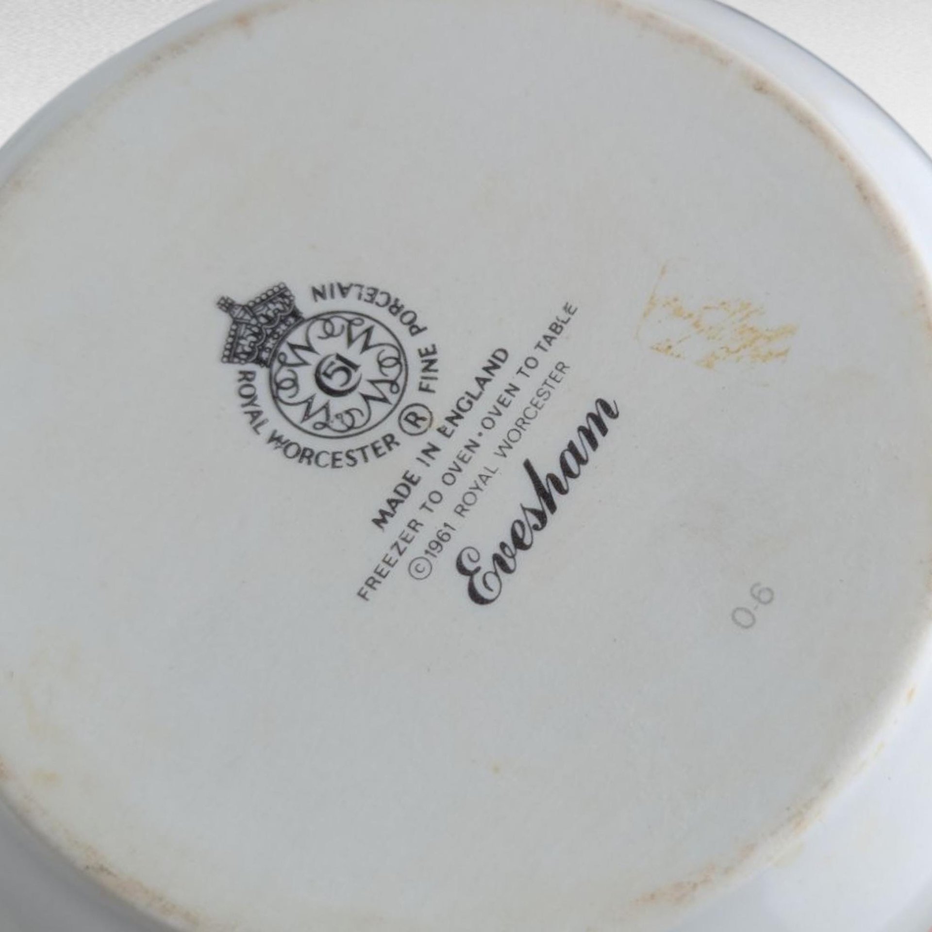Vintage 1961 Royal Worcester Evesham Gold Canister with Lid, 6 Inch Porcelain Storage Jar, English China Kitchen Decor