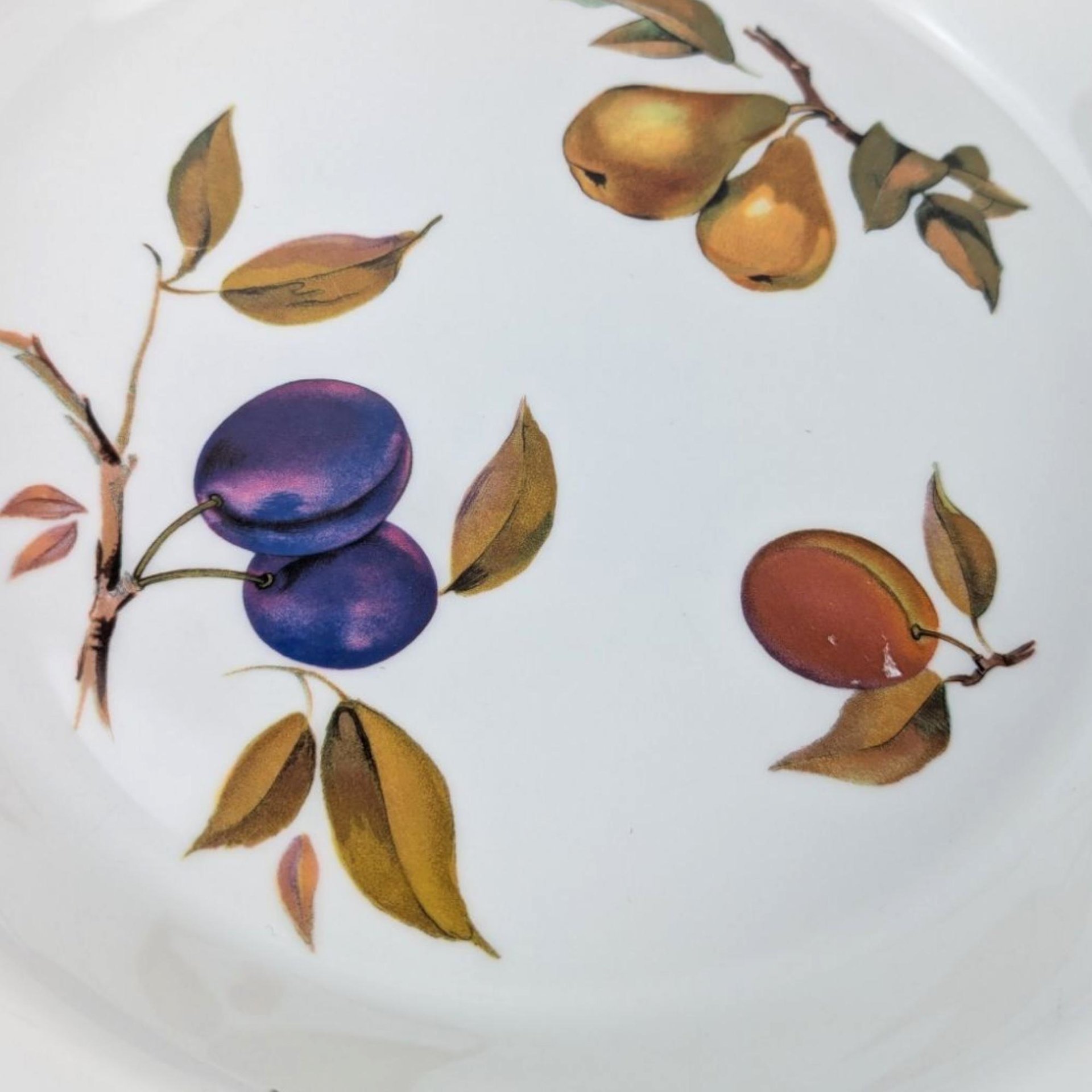 Vintage Royal Worcester Evesham Gold Pie Baker, 10.5 Inch Porcelain Quiche Dish, English China Oven to Table Bakeware