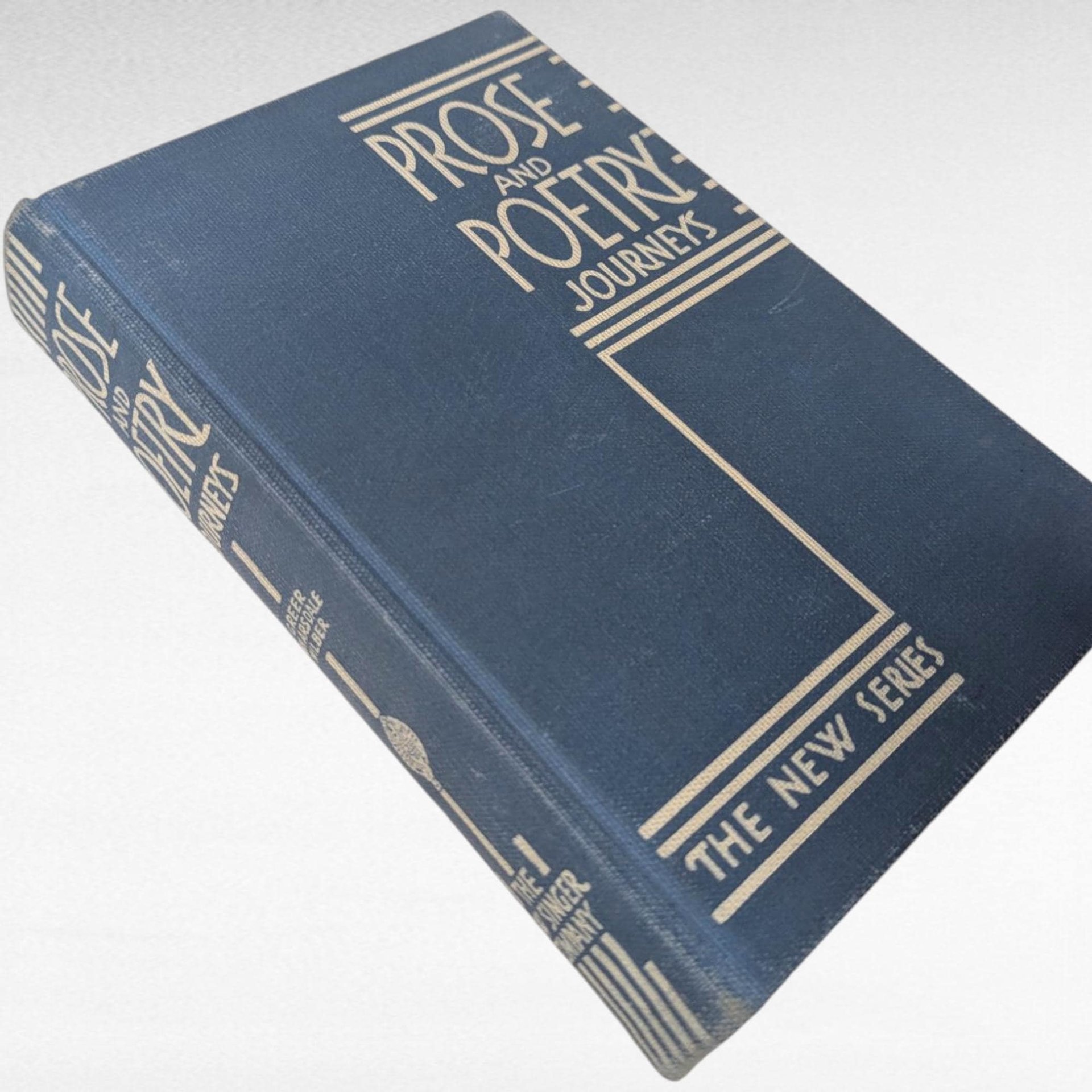 Vintage 1939 Prose and Poetry Journeys Hardcover, The New Series, Classic Literature Anthology, Pre-War Era School Book