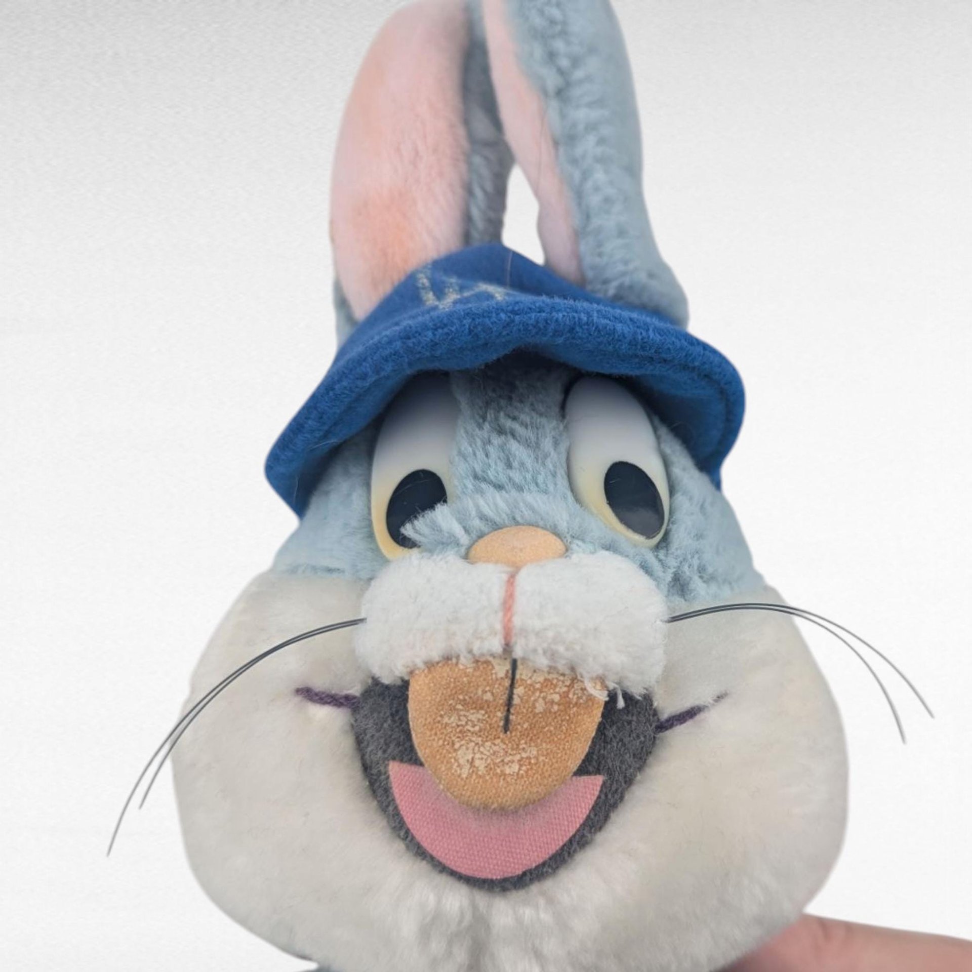 Vintage 1991 Bugs Bunny Plush with Blue Hat, 15.5 Inch Looney Tunes Stuffed Animal Toy, 90s Cartoon Collectible