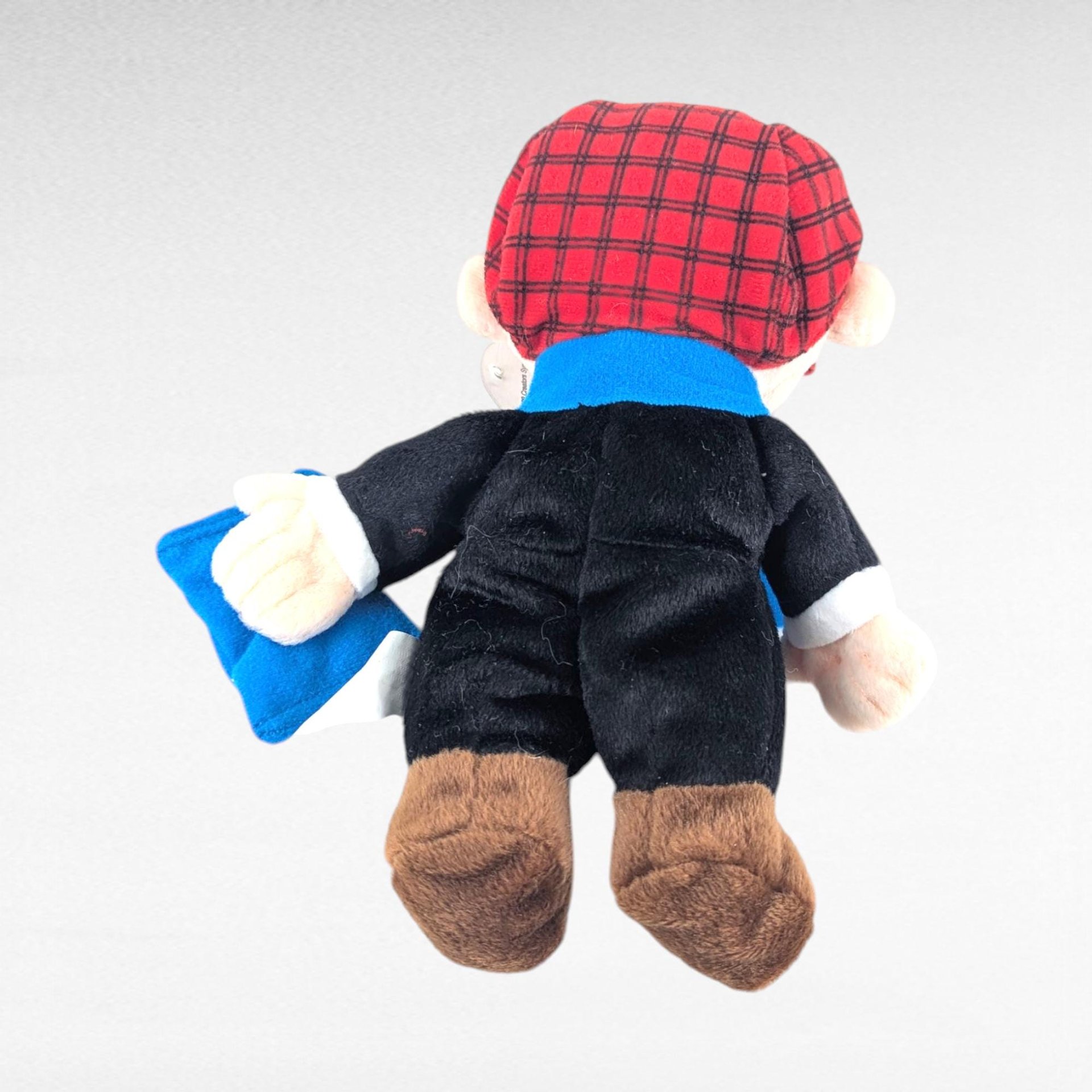 Vintage 1999 Andy Capp Plush Toy with Tag, Advertising Character for Fries Snacks, Collectible Comic Strip Stuffed Figure