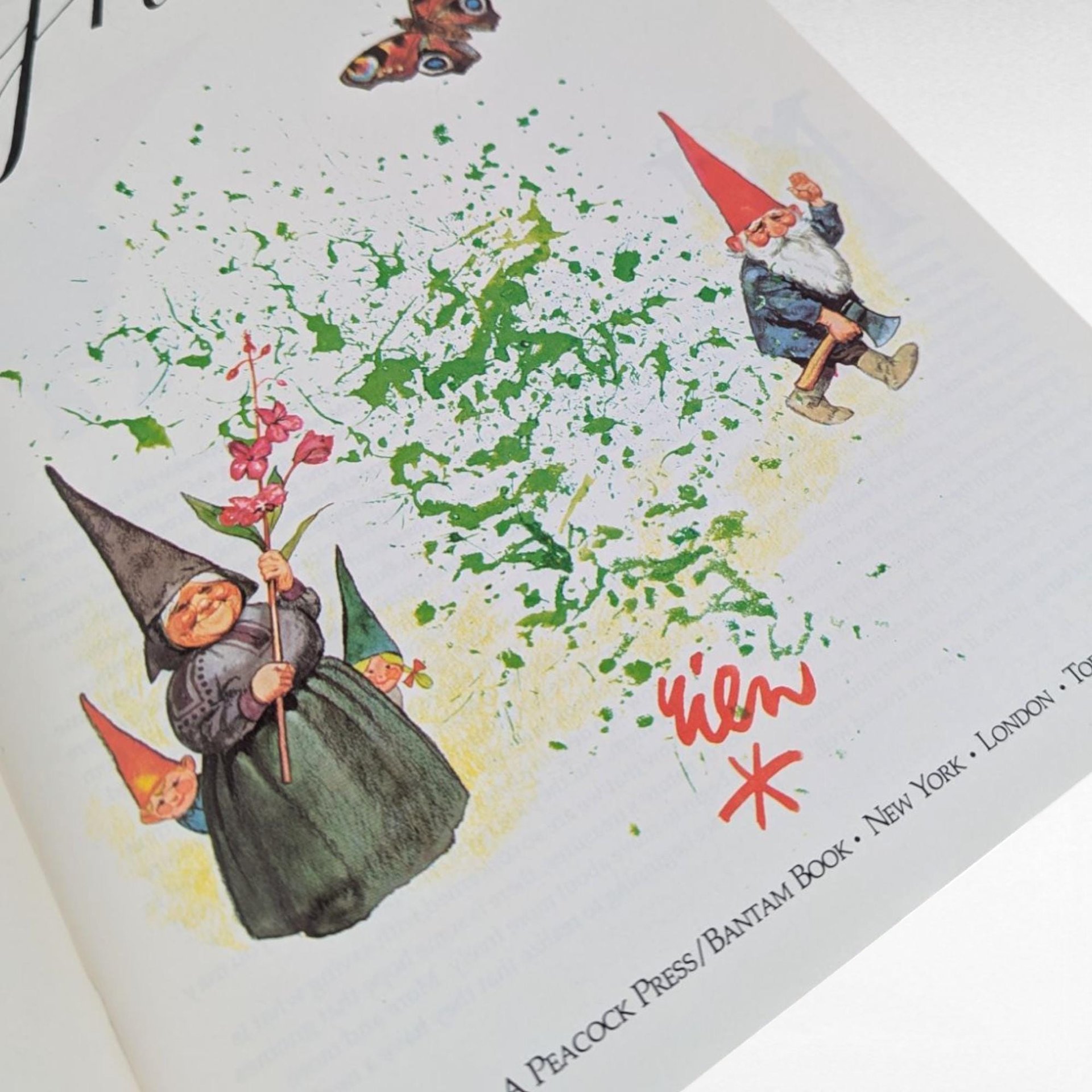 Vintage 1979 Gnomes Book by Will Huygen, Softcover Edition, Fantasy Art, Folklore, Classic Illustrated, Forest Gnome Lore