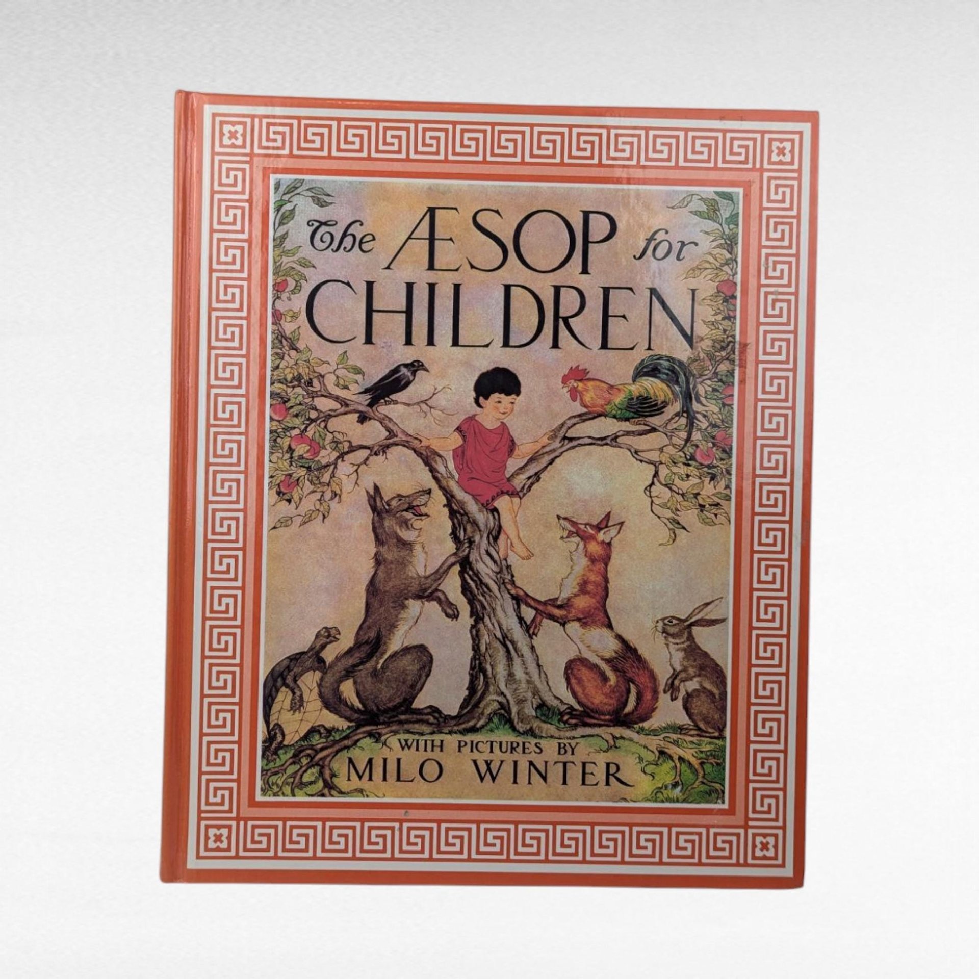 Vintage The Aesop for Children, Hardcover Book, Milo Winter, Illustrations, Checkerboard Press, Classic Fables Collectible