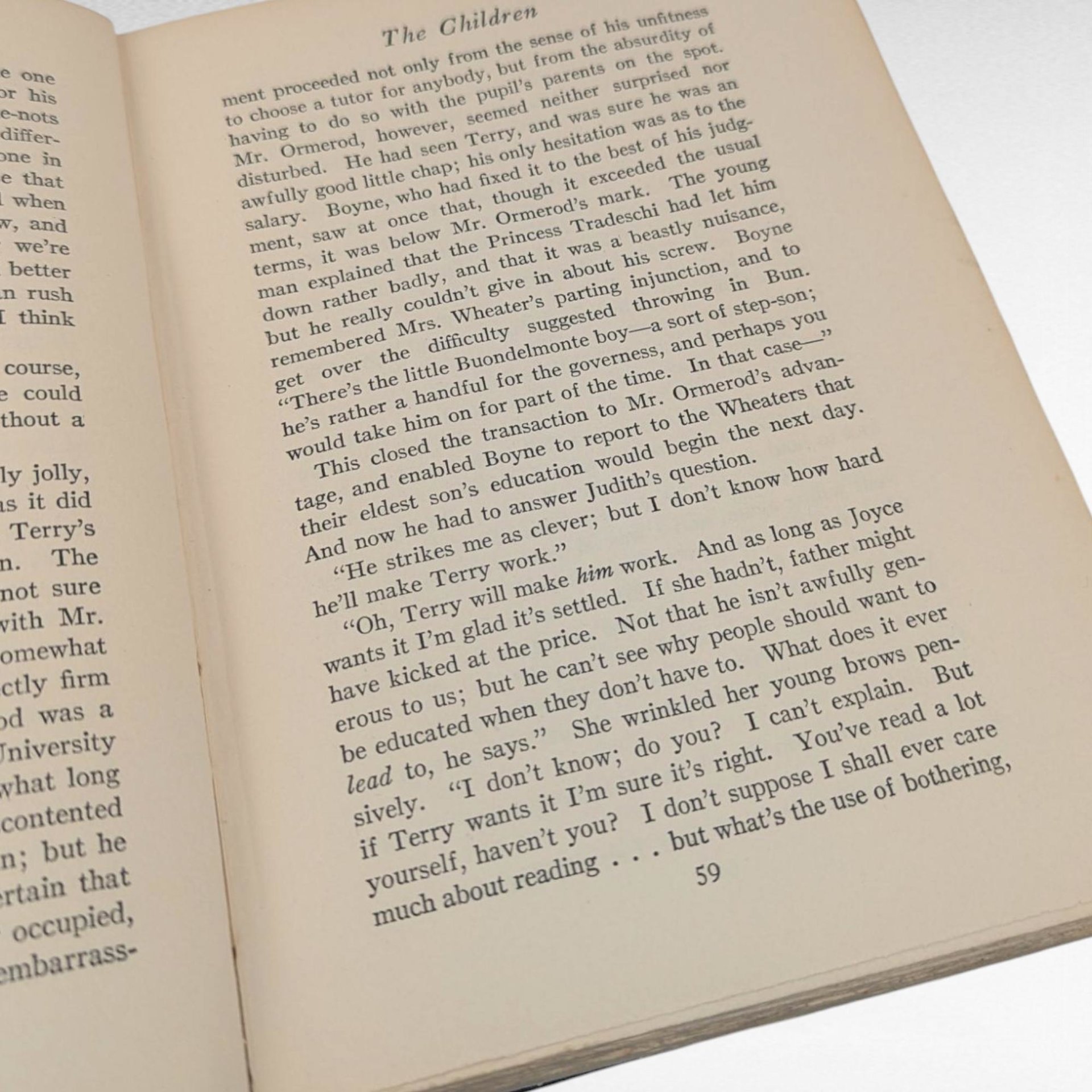 1928 The Children, Edith Wharton, First Printing, Hardcover Vintage Novel, Classic Literature