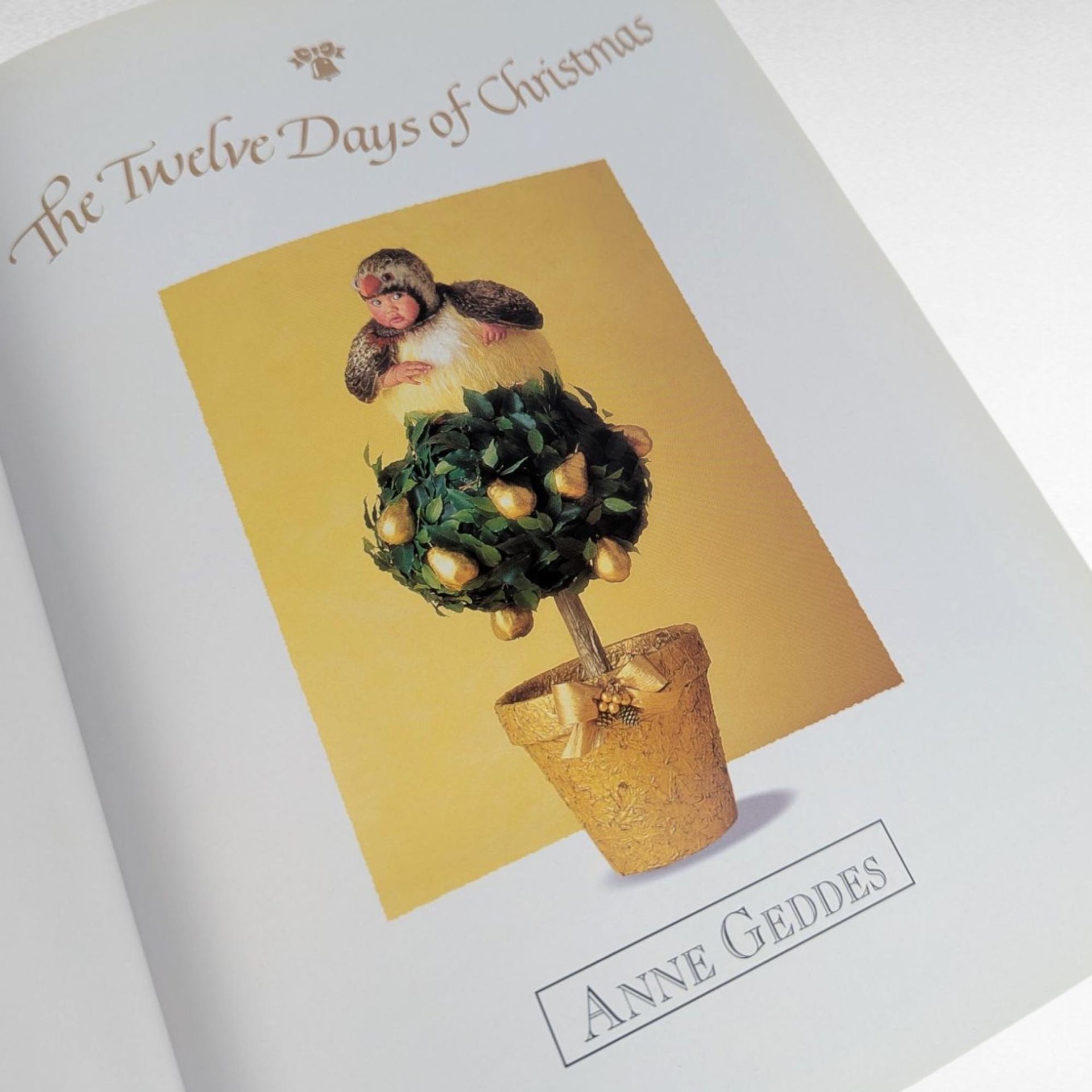 1994 Anne Geddes The Twelve Days of Christmas Hardcover Book, Collectible Baby Photography, Holiday Picture Book, Nursery Decor Gift
