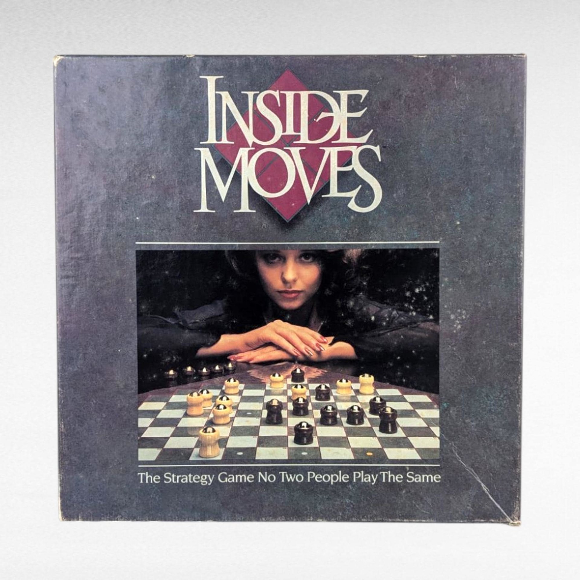 Vintage 1985 Inside Moves Board Game by Parker Brothers, Complete 80s Abstract Strategy Game, Two Player Logic and Tactics Game