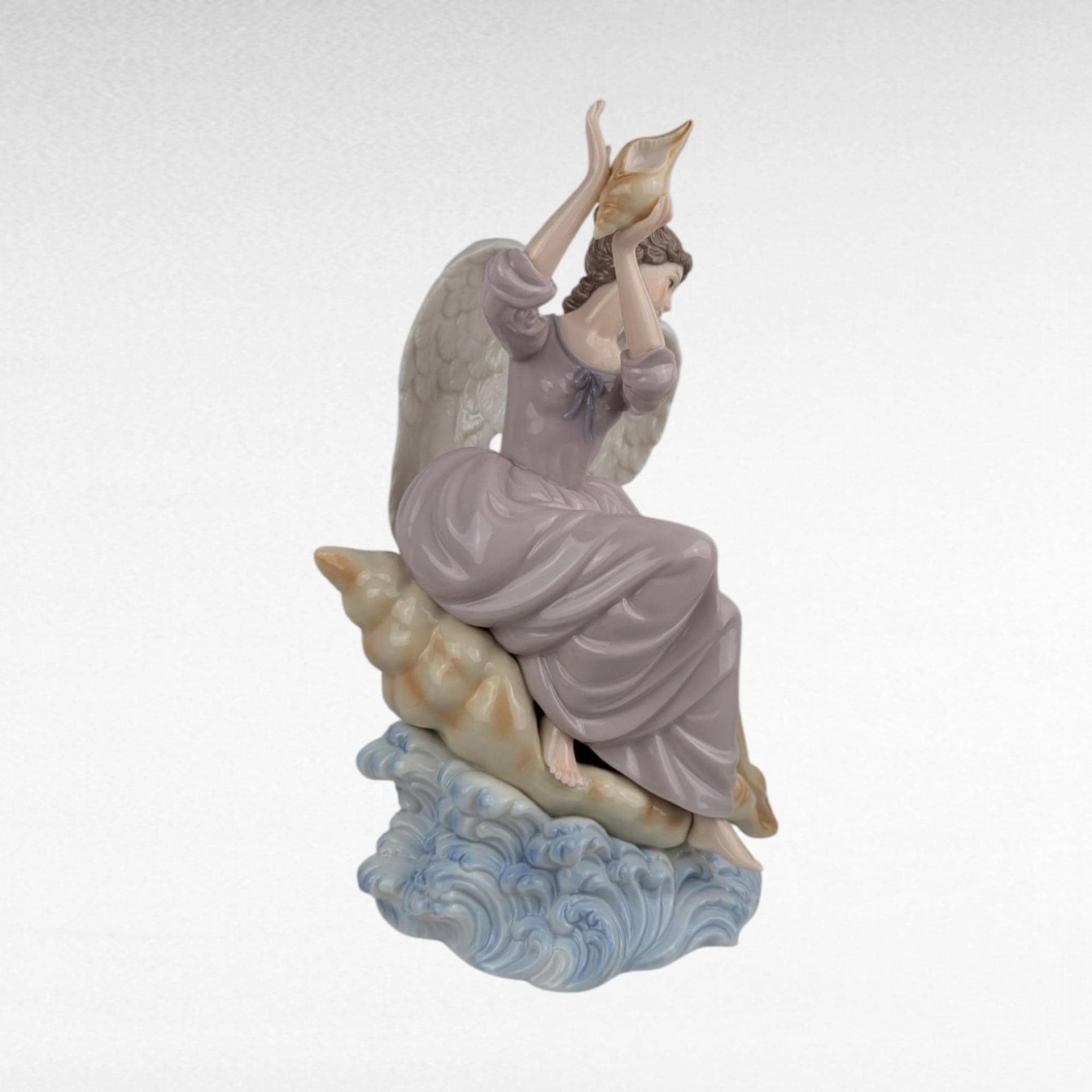 2002 Grandeur Noel Collector's Edition Porcelain Angel Figurine 12" with Box, Christmas Holiday Decor, Spiritual Religious Gift