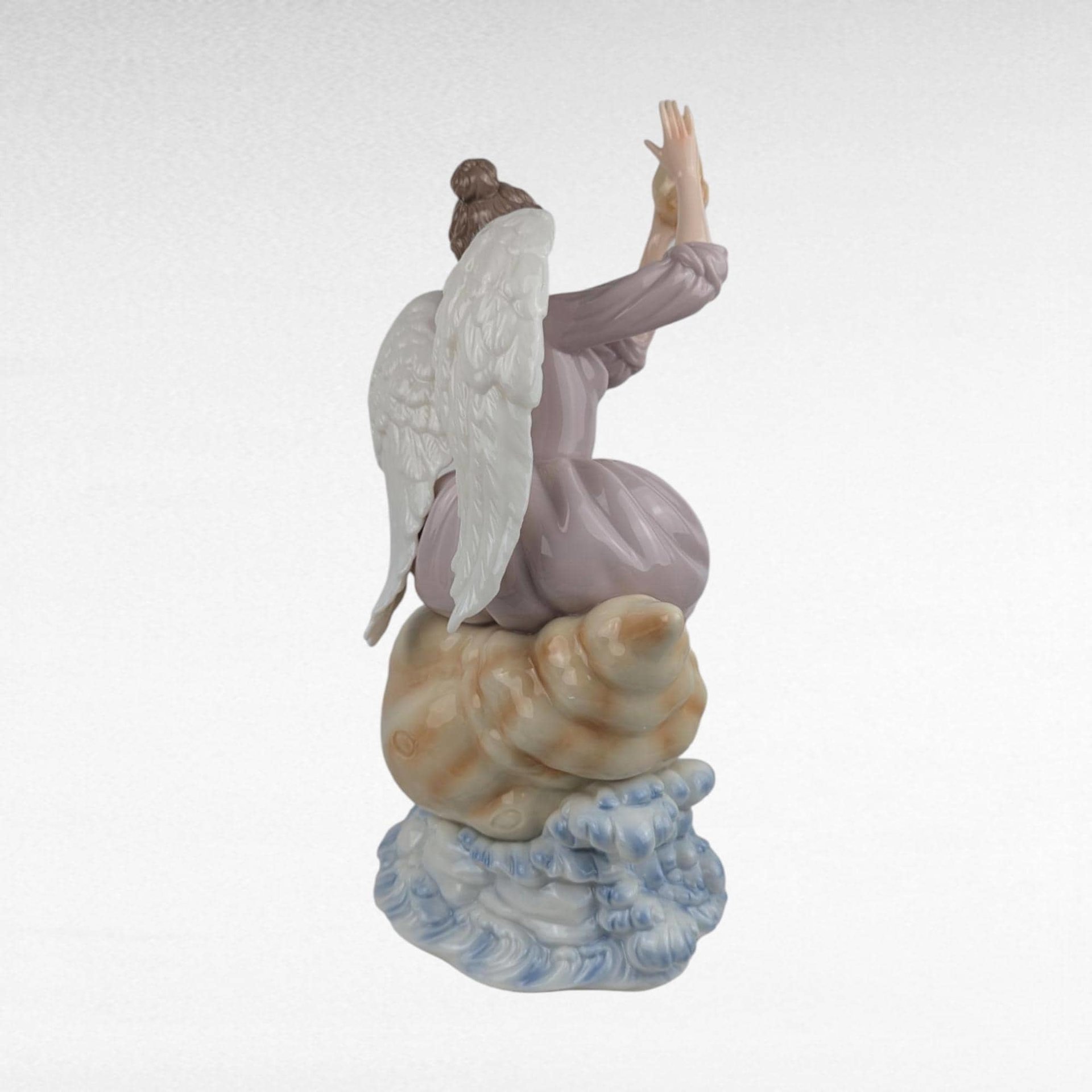 2002 Grandeur Noel Collector's Edition Porcelain Angel Figurine 12" with Box, Christmas Holiday Decor, Spiritual Religious Gift