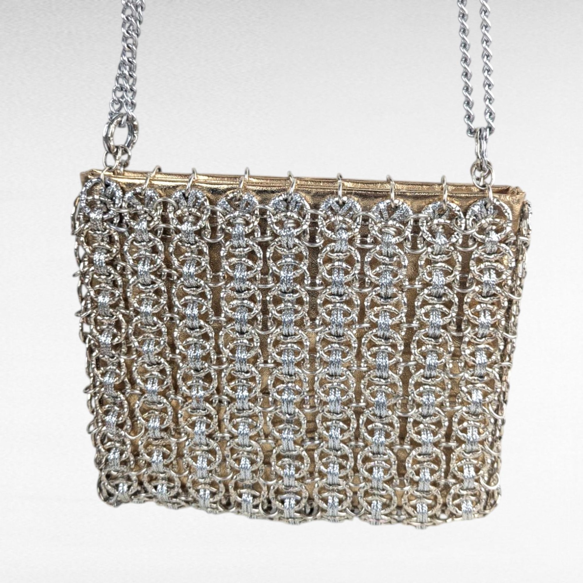 Vintage Walborg Chainmail Purse, 1960s Silver Metal Link Evening Bag, Paco Rabanne Style Mid Century Shoulder Bag, Cocktail Party Purse