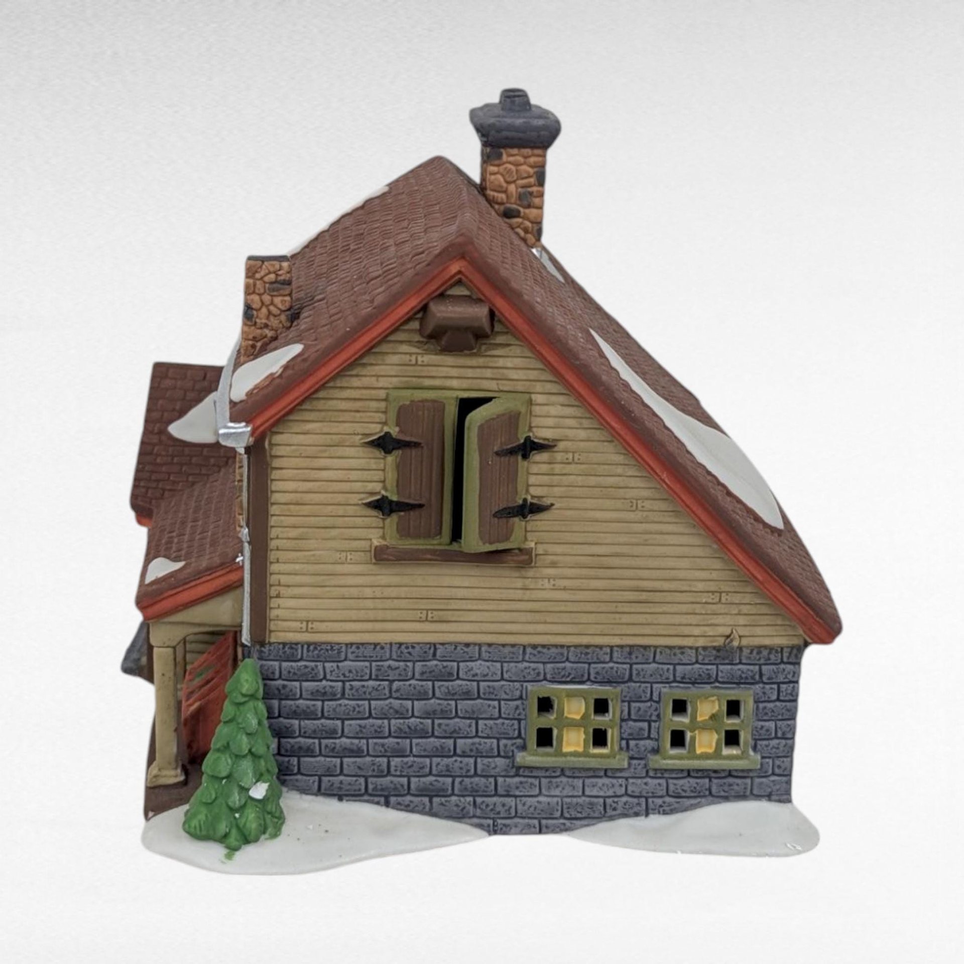 Vintage 1992 Dept 56 New England Village Bluebird Seed & Bulb #5642-1 Lighted Porcelain House With Box, D56 Christmas Garden Shop