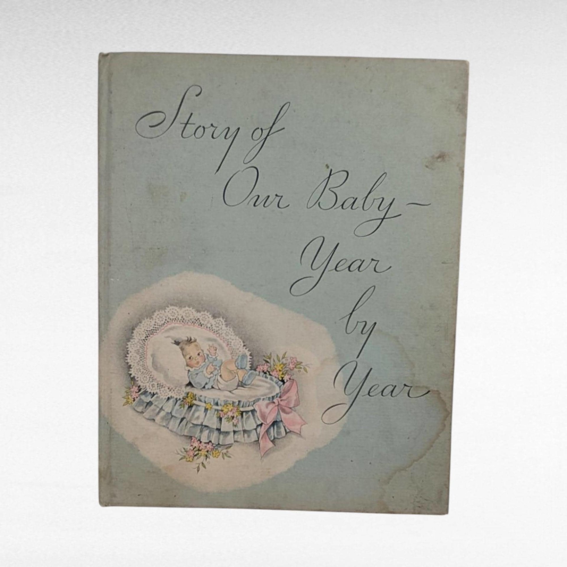 Vintage 1934 Story of Our Baby Book, Unused Whitman Memory Book, Edit Kovar Art Deco Era Keepsake Journal, Newborn to Seven Years