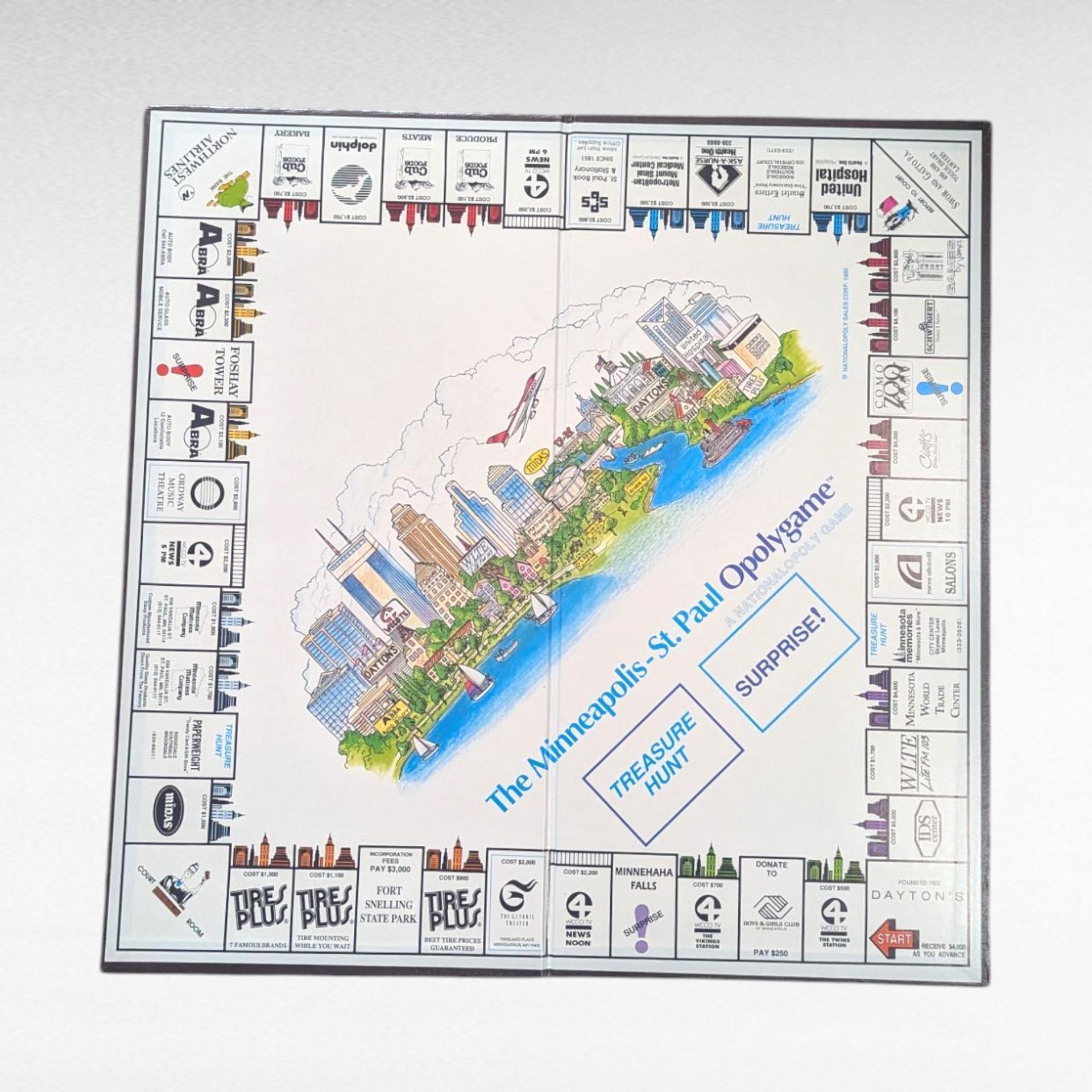 1990 Mpls St Paul Opoly Game, Vintage Twin Cities Edition, Nationalopoly Board Game