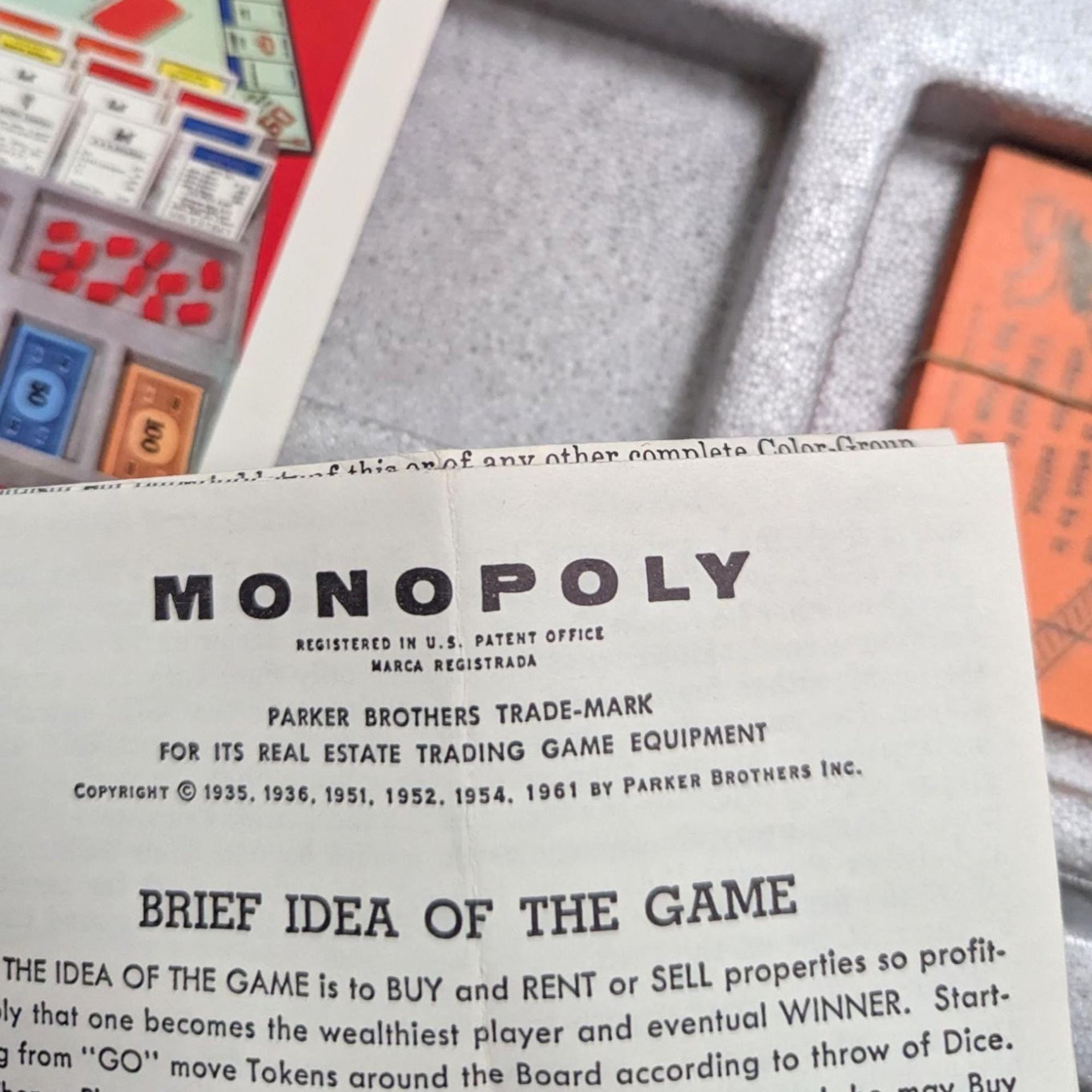 Vintage 1964 Monopoly Game, Complete Parker Brothers Set, Mid Century Board Game, Classic Family Game Night, Collectible Trading Game