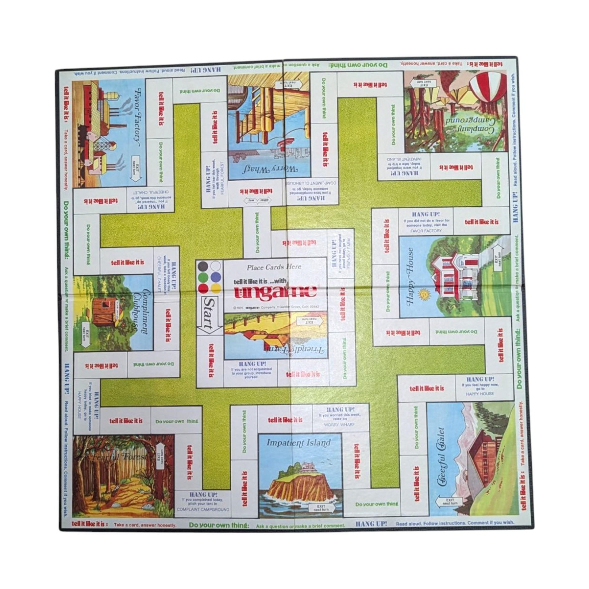 Vintage 1975 The Ungame Bookshelf Edition, Complete with Pieces & Instructions, Retro Board Game, Conversation Starter, Gift for Game Lovers