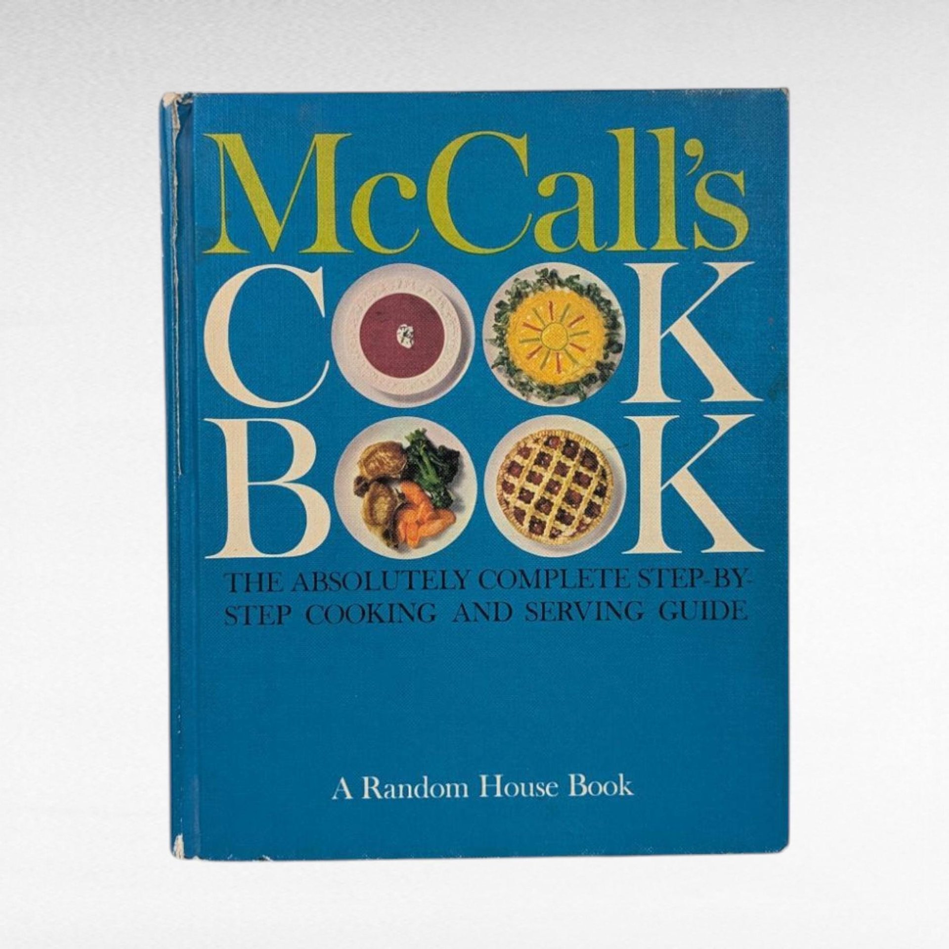 1963 McCall's Cook Book, Hardcover Blue Edition, Classic American Recipes, Step-by-Step Cooking Guide, Random House, Culinary Collectible