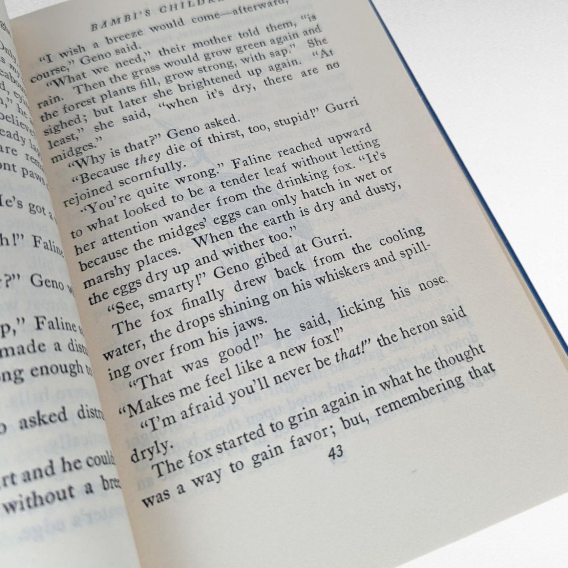 1939 Bambi's Children, Felix Salten, Vintage Hardcover Book, Grosset & Dunlap, Classic Animal Story, Collectible Childrens Literature
