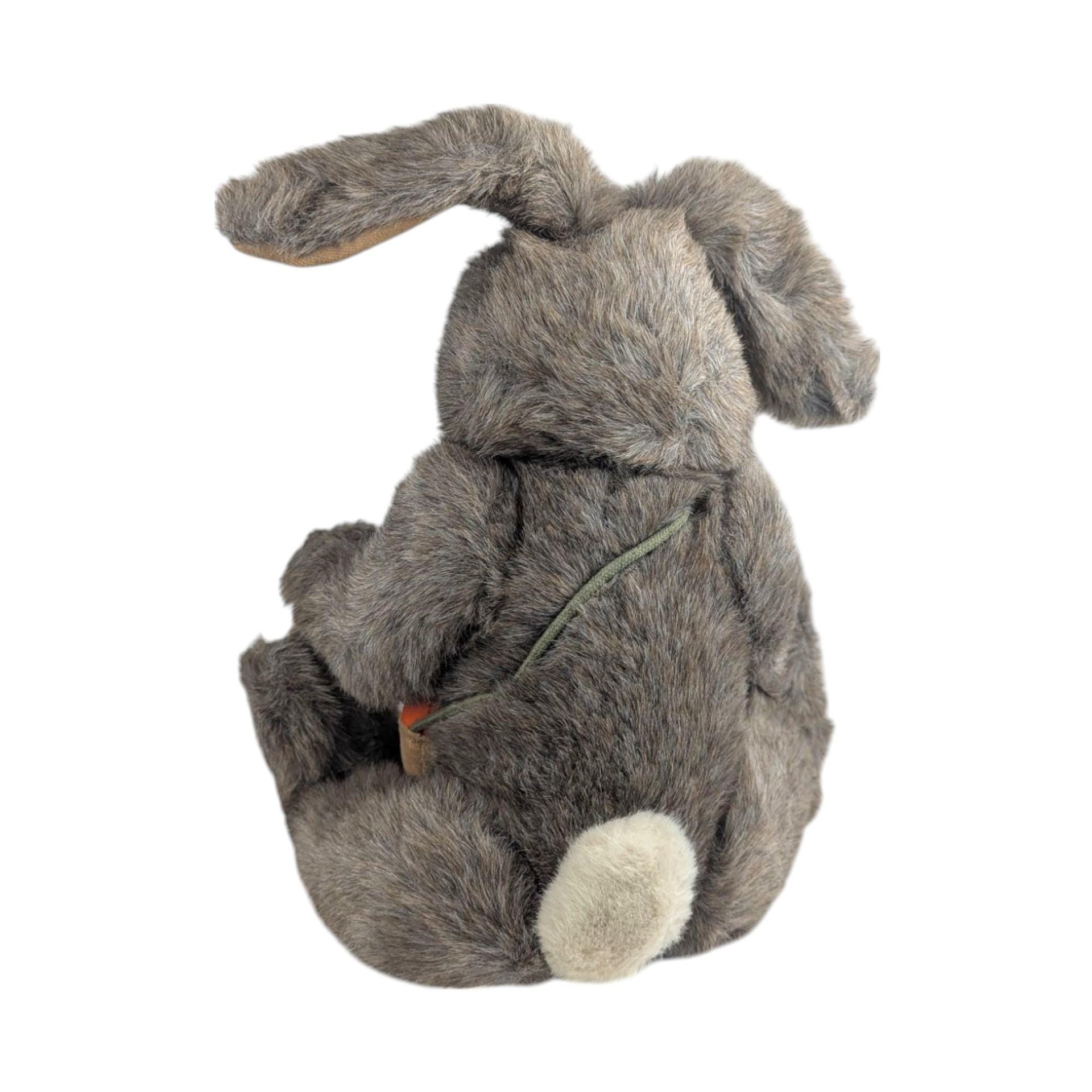1983 Dakin Rabbit Plush with Carrots, Vintage Easter Bunny Stuffed Animal, 80s Nursery Decor, Woodland Animal, Spring Decoration