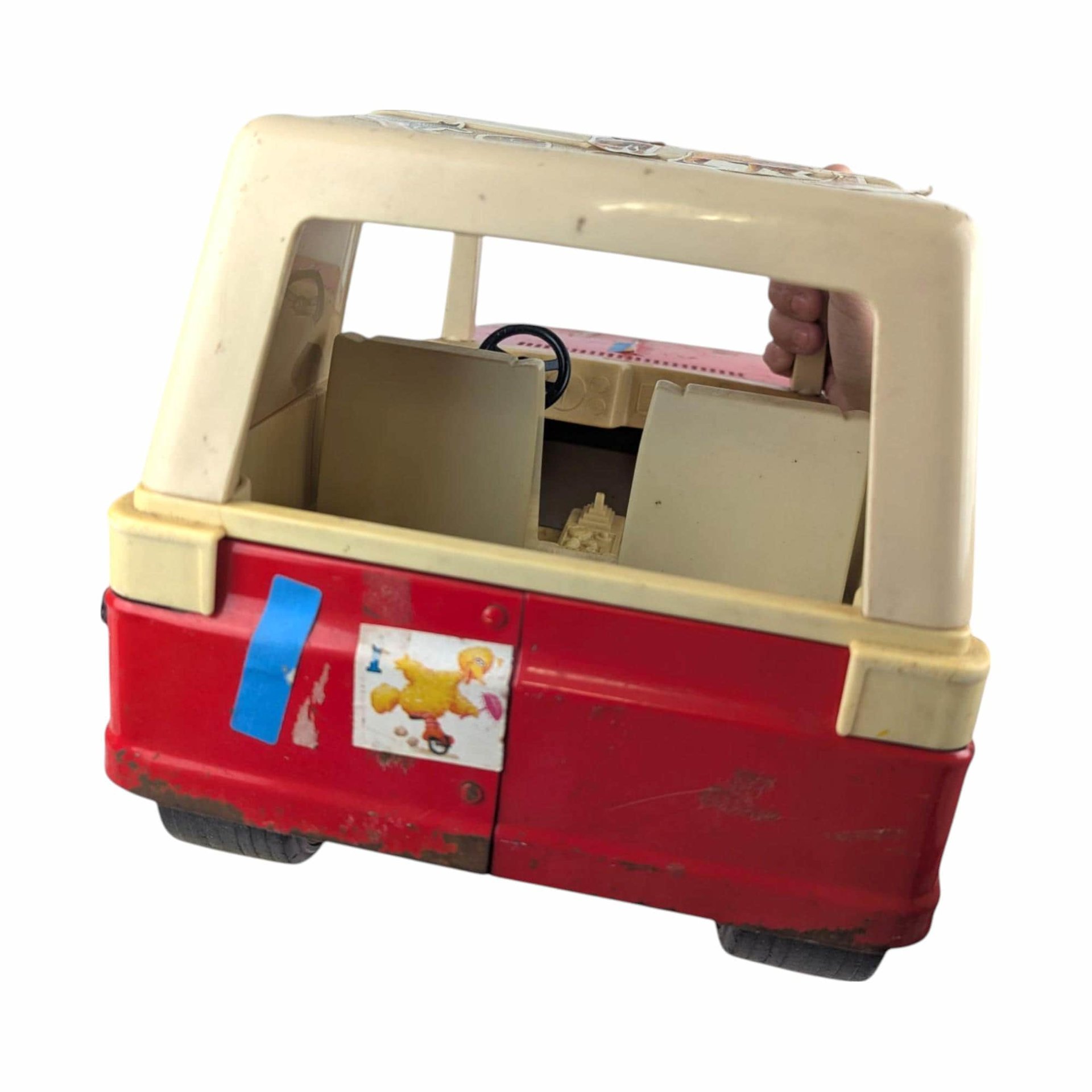 Vintage Red Metal Tonka Mighty Adventure Jeep, 18" Length, Stickers, Collectible Tonka Toy, Gift for Collector