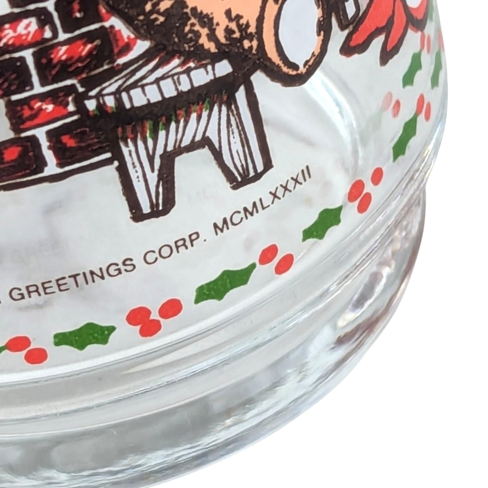 1982 Coca Cola Holly Hobbie Christmas Glasses, Vintage Set of 4 Collectible Holiday Drinkware, Gift for Nostalgia Lovers