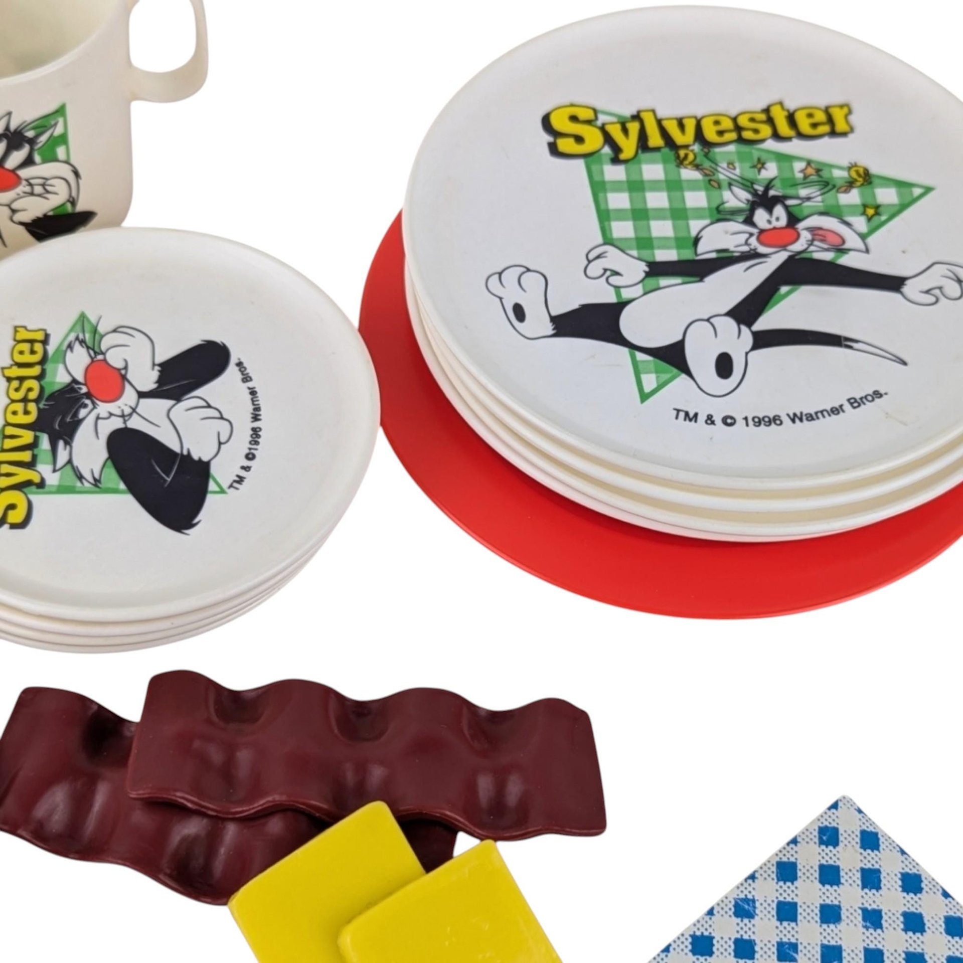 Vintage 1996 Looney Tunes Sylvester Child's Play Set, Chilton, Pretend Play, Kids Kitchen, Gift for Child, Collector's Item