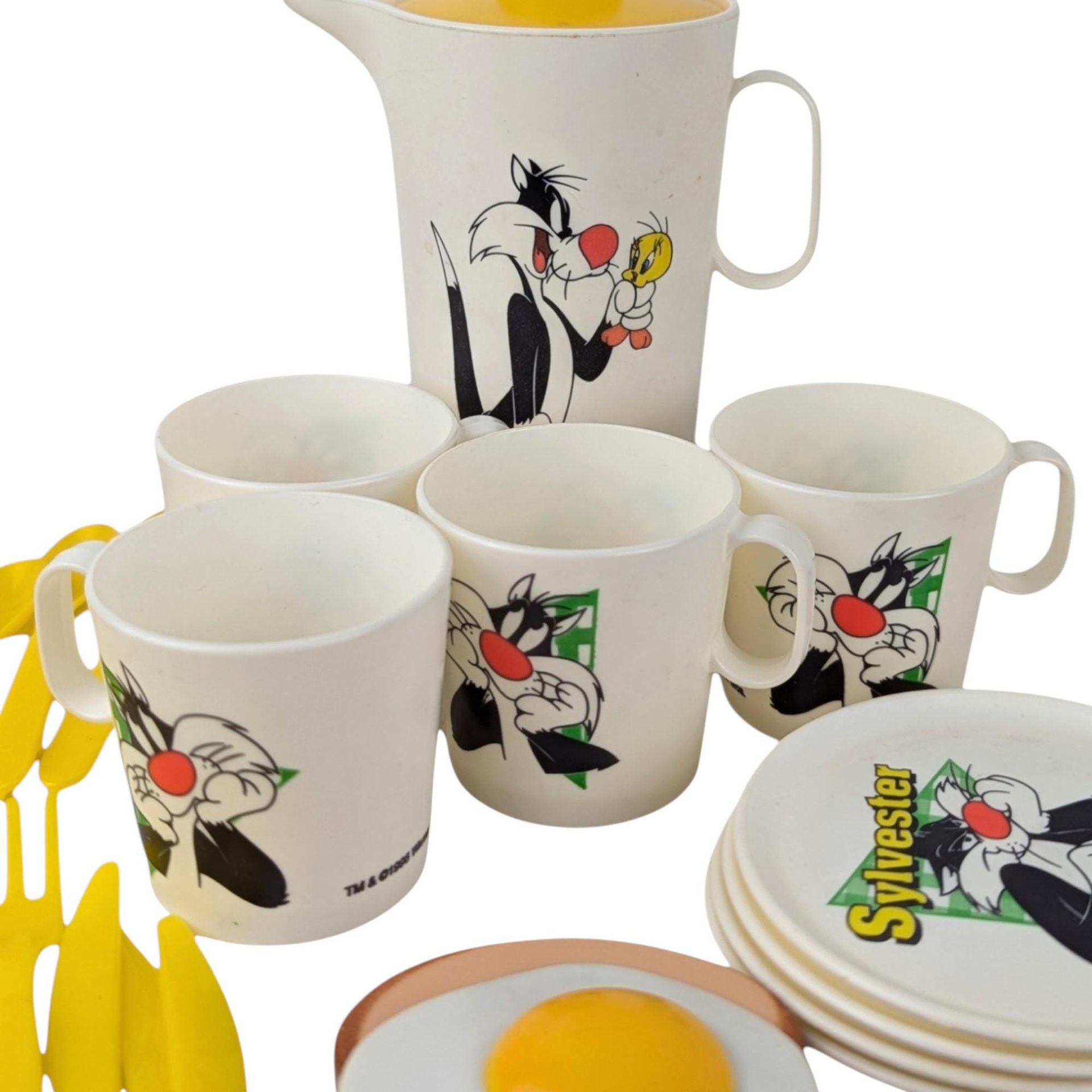 Vintage 1996 Looney Tunes Sylvester Child's Play Set, Chilton, Pretend Play, Kids Kitchen, Gift for Child, Collector's Item