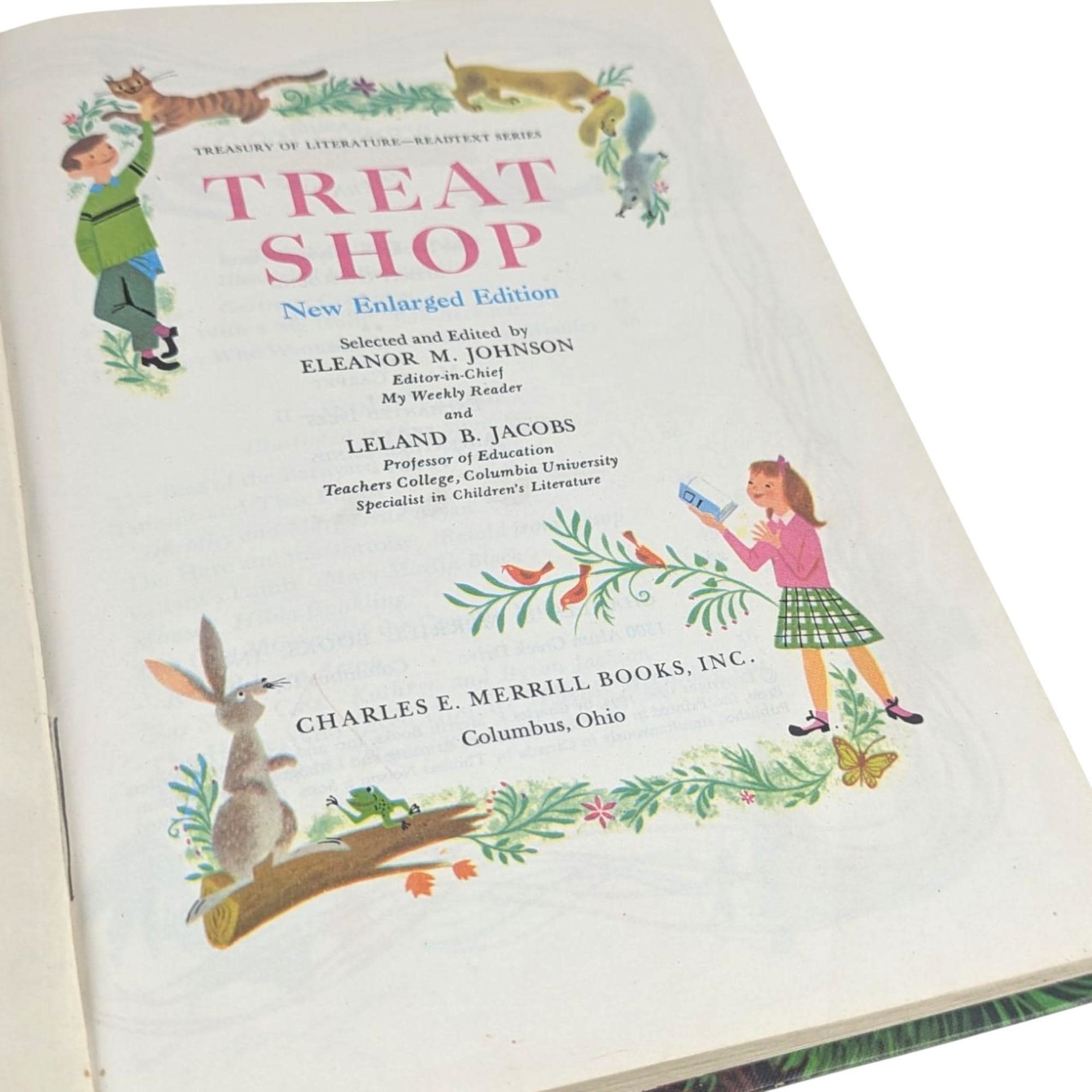 Vintage 1960 Treat Shop Children's Book by Eleanor M. Johnson and Leland B. Jacobs, Illustrated by Charles E. Merrill Books