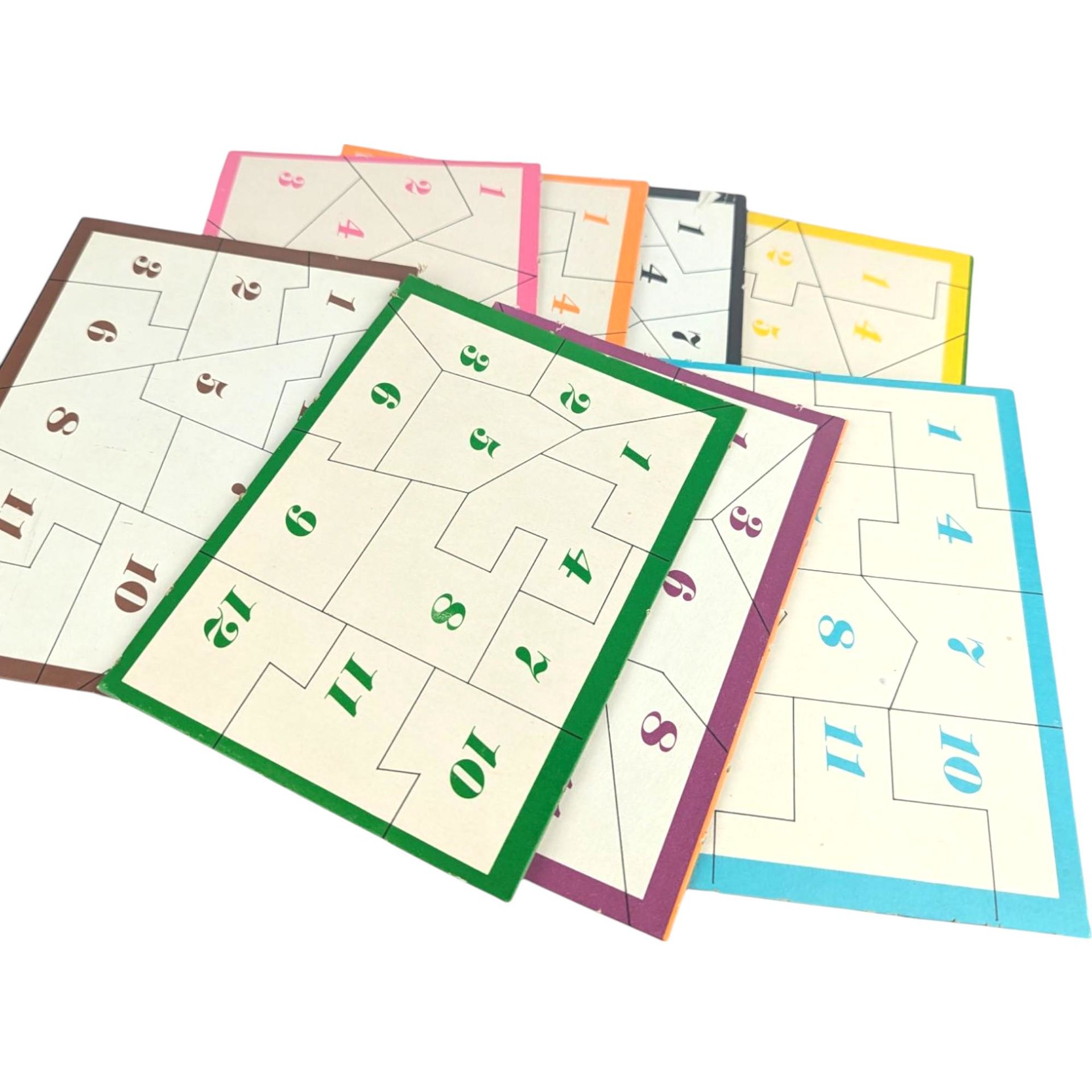 Vintage 1965 Amsco Chaos Card Game Complete, Mid Century Family Puzzle Game, Collectible 1960s Tabletop Game for Eight Players