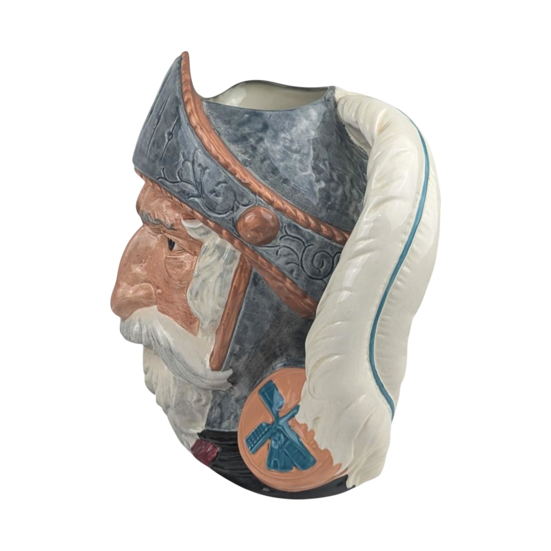 Vintage 1956 Royal Doulton Don Quixote Character Jug D6455, Large English Pottery Toby Mug, Man Cave Bar Decor Collector Gift