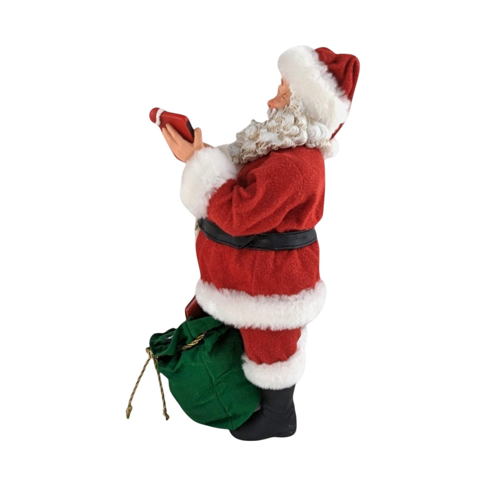 Vintage Possible Dreams Santa Claus Figurine, 10 Inch Clothtique Santa with Toy Bag, Christmas Decor, Collectible Santa, Holiday Decoration
