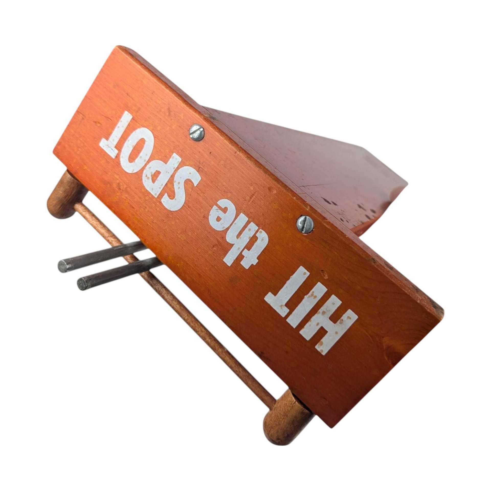 1960s Hit The Pot Wood Dexterity Game, Vintage Bar Game or Man Cave Decor, Mid-Century Skill Toy