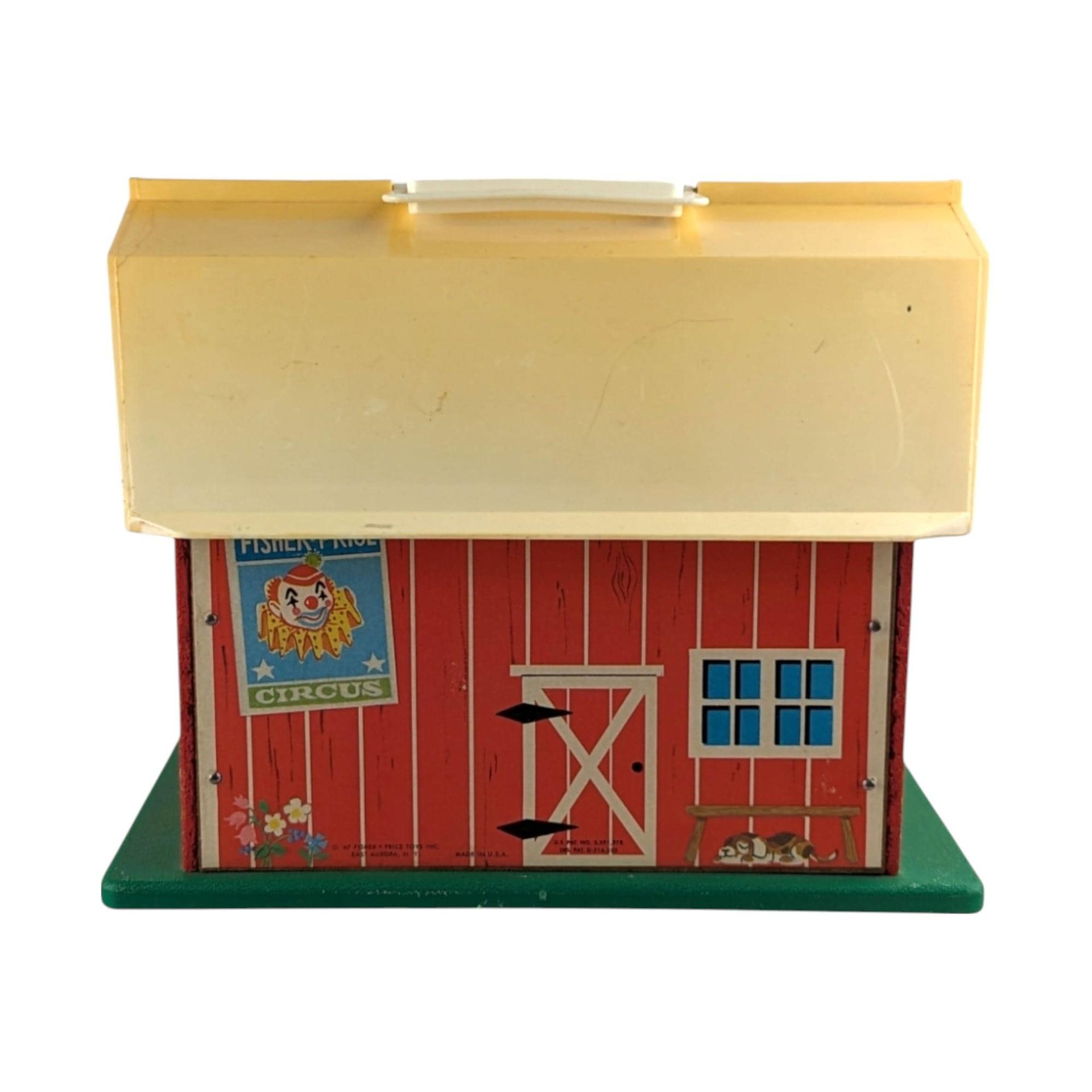 Vintage 1967 Fisher Price Play Family Farm Barn, Little People Barn, Toy Barn, Collectible Toy