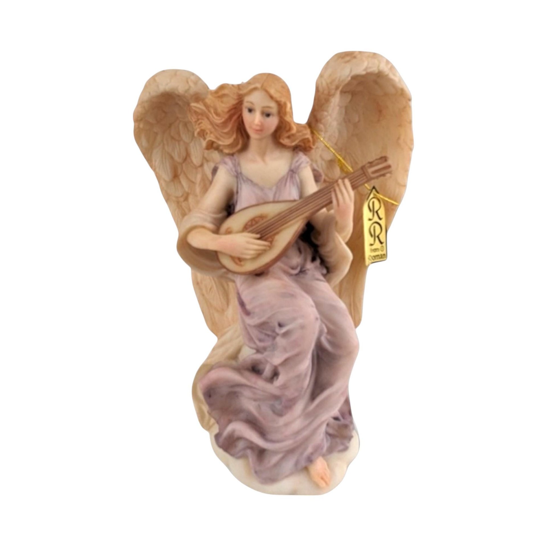 Vintage Roman Seraphim Classics Lydia "Winged Poet" Angel Figurine with Harp