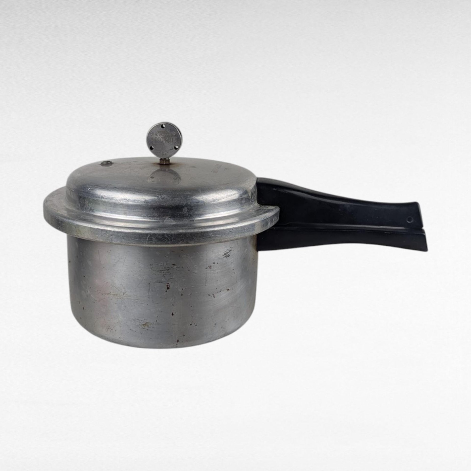 Vintage Mirro-Matic 4-Quart Pressure Cooker, Complete with Weight, Rack & Instructions, Mid-Century Aluminum Canner