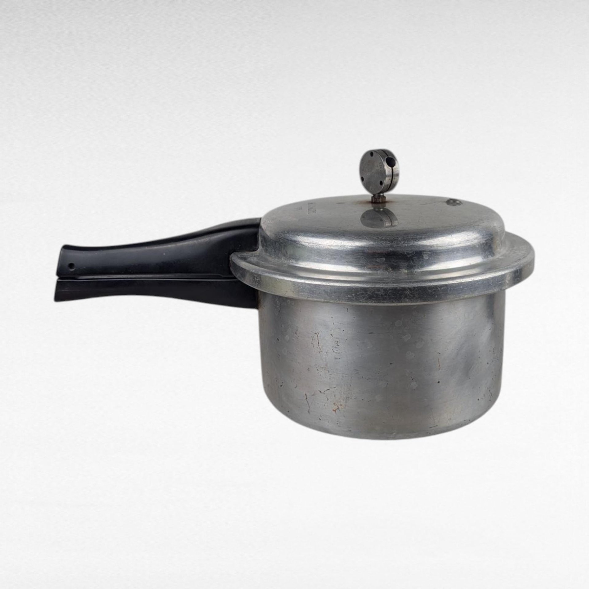 Vintage Mirro-Matic 4-Quart Pressure Cooker, Complete with Weight, Rack & Instructions, Mid-Century Aluminum Canner