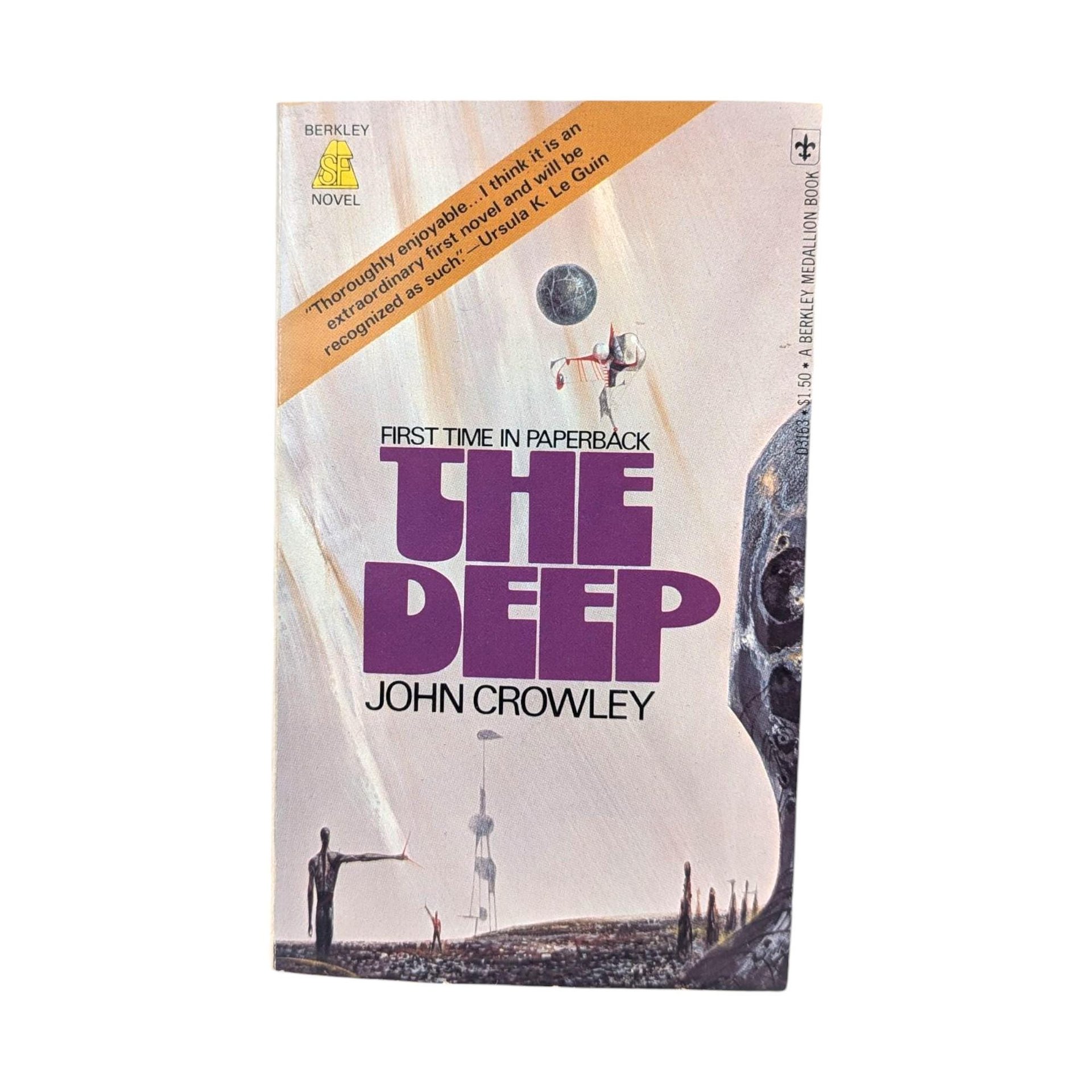 The Deep by John Crowley 1976 Vintage Paperback, First Paperback Edition Sci Fi Fantasy Novel, 70s Book with Ursula K Le Guin Quote