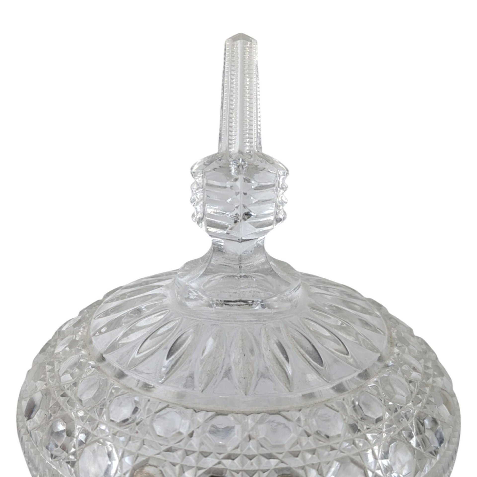 Vintage Crystal and Marble Candy Dish, Covered Candy Bowl, Italian Marble Base, Crystal Candy Jar, Elegant Home Decor, Gift for Hostess