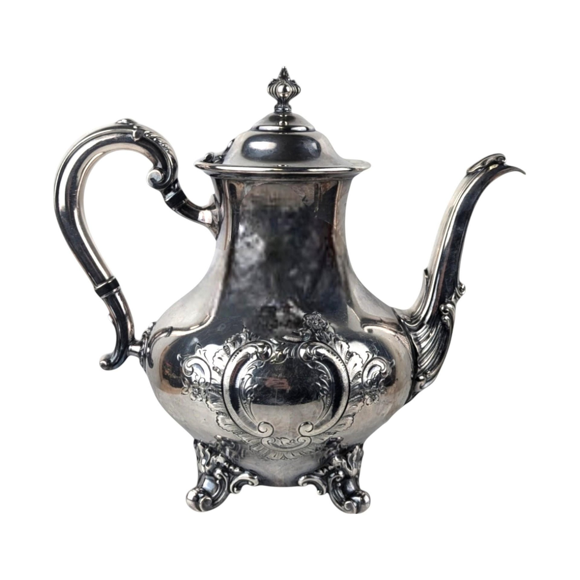 Vintage Reed & Barton Silver Plated Teapot, Hand Chased Regent Pattern, Elegant Tea Service, Collectible Silverware, Gift for Hostess
