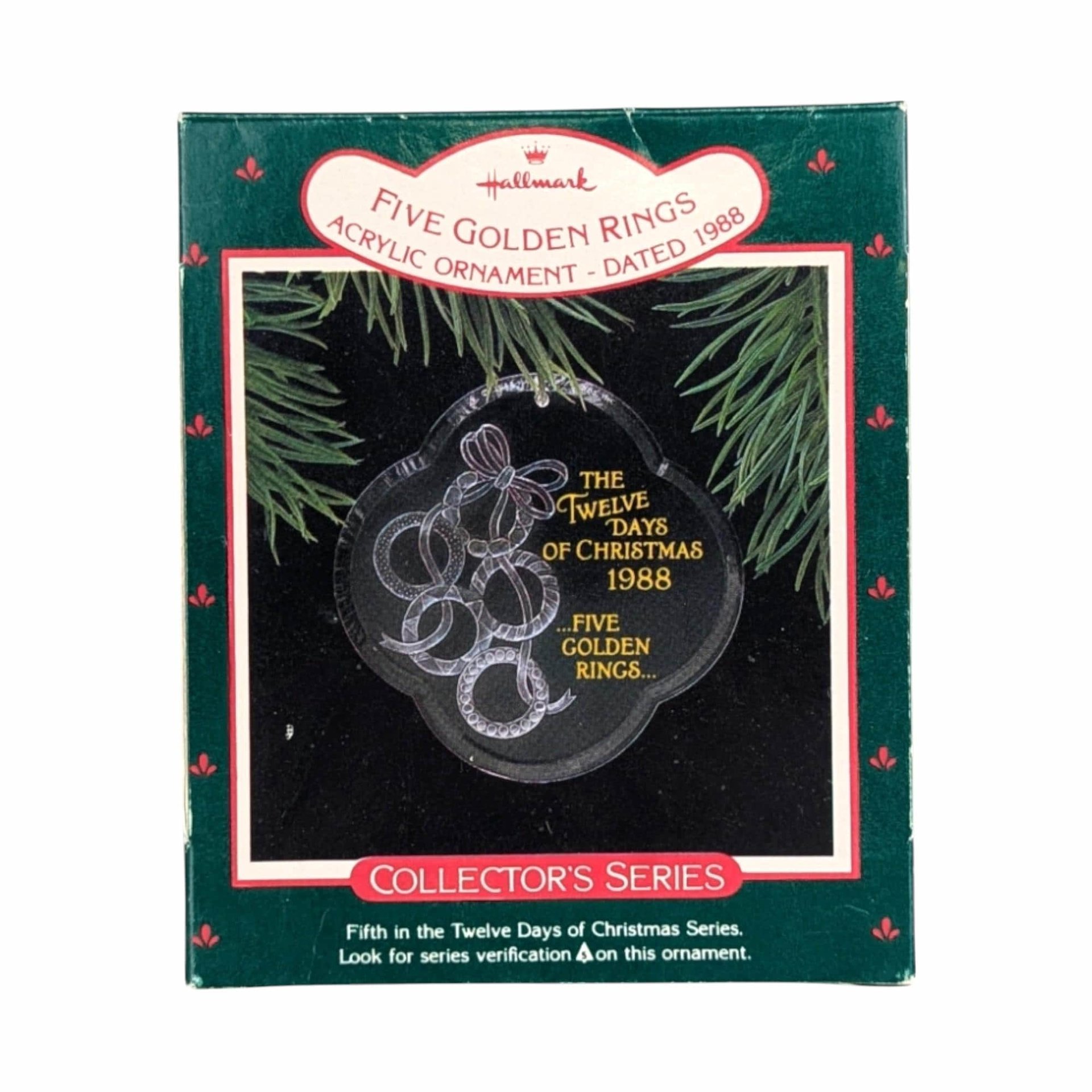 Vintage Hallmark 9 of the 12 Days of Christmas Ornament Lot - 90s Acrylic Keepsake Ornaments with Boxes