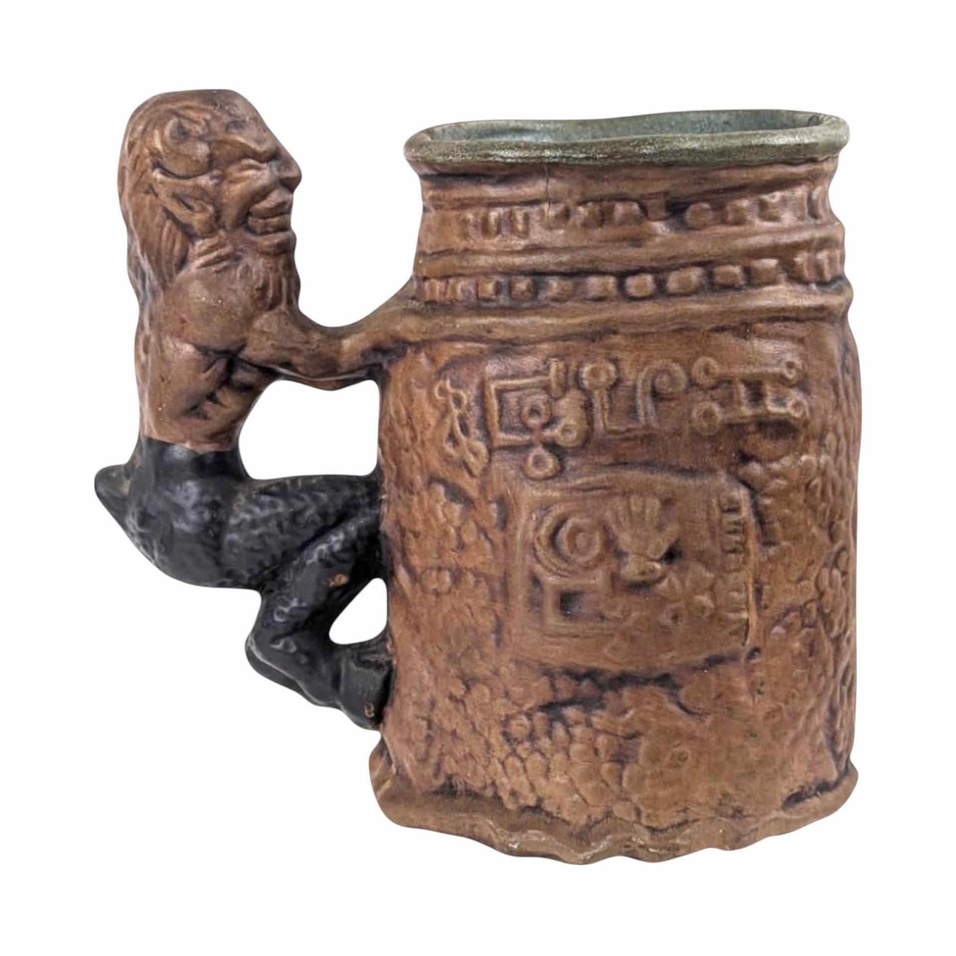 1971 Rumph Handmade Mug, Unique Handle, Collectible Stoneware, Gift for Art Lovers, Unique Drinkware